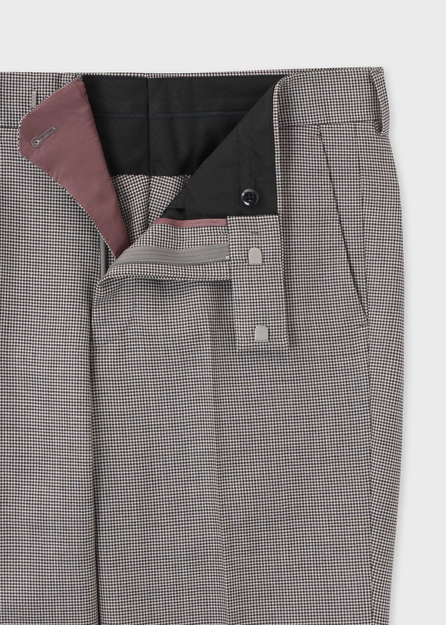 クラシックハウンドトゥース テーパード トラウザーズ