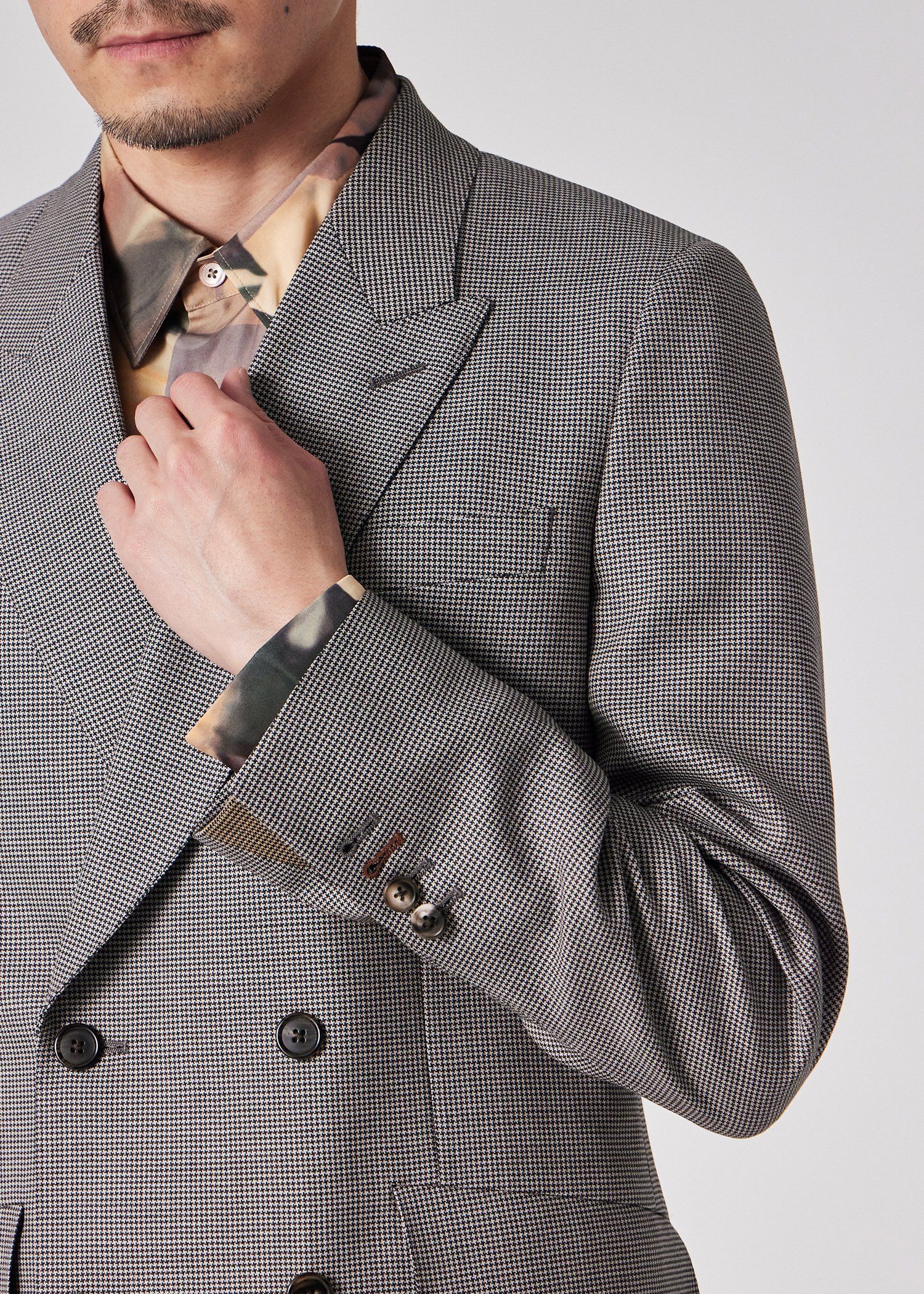 クラシックハウンドトゥース ダブル ジャケット