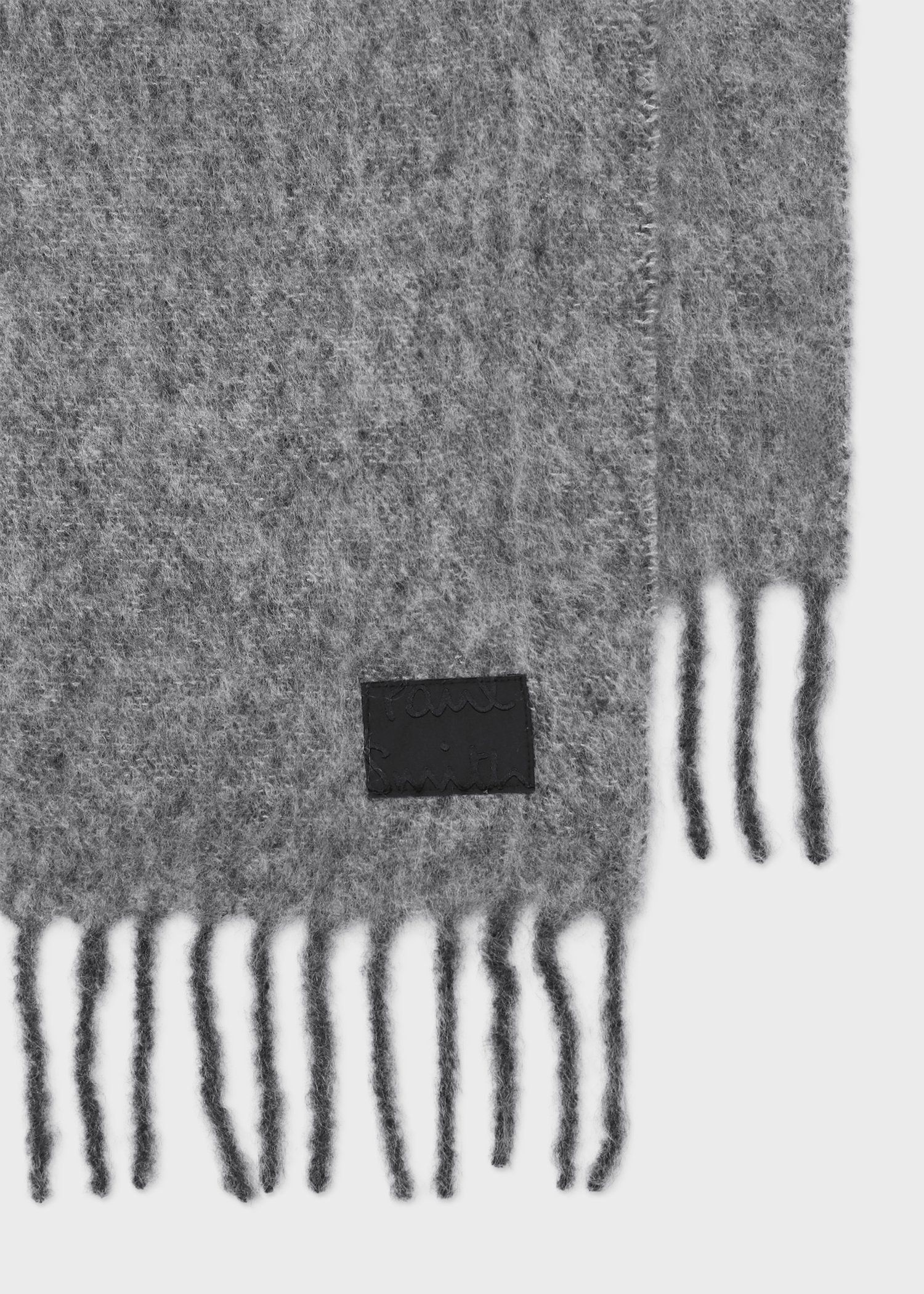 "Cropped Logo" モヘヤブレンド マフラー