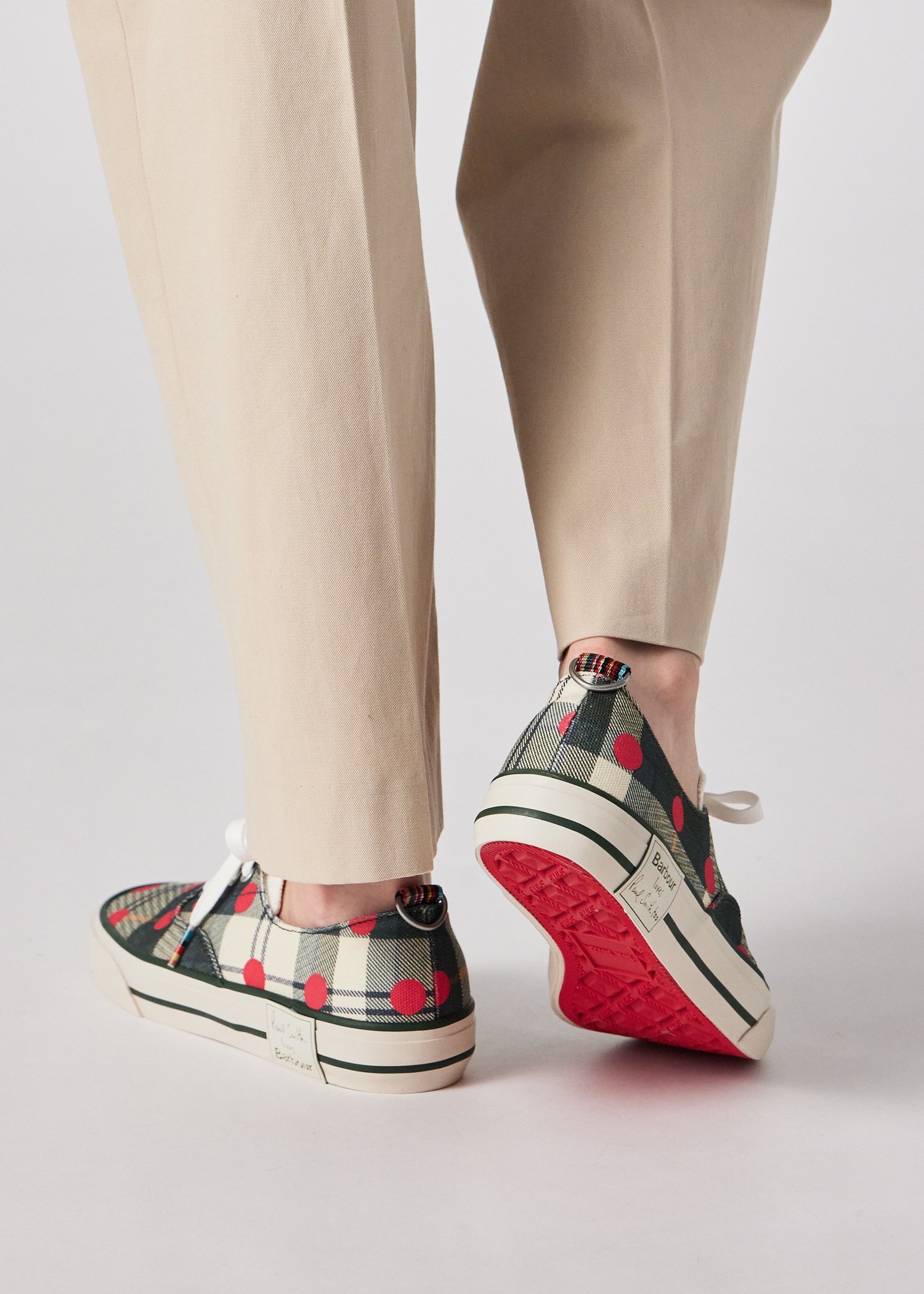 ウィメンズ Paul Smith Loves Barbour キャンバススニーカー