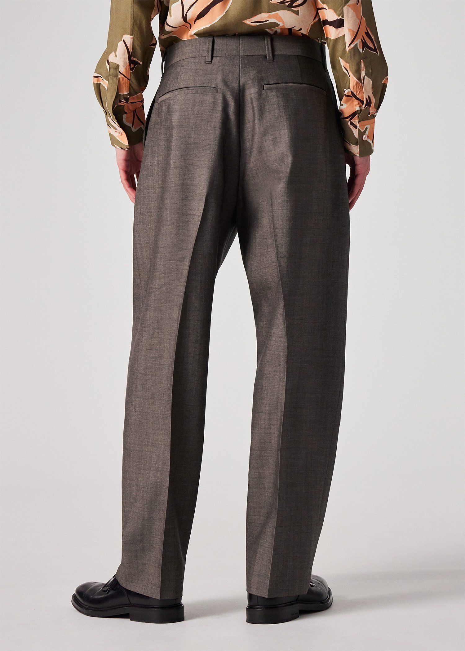 シャークスキン ワイドトラウザーズ