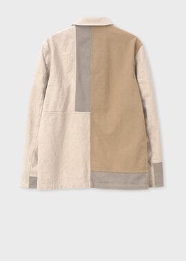Paul Smith パッチワーク風 リネンジャケット RED EAR パッチワークパネル ワークジャケット ｜ポール・スミス