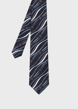 ウェーブストライプ ドット タイ