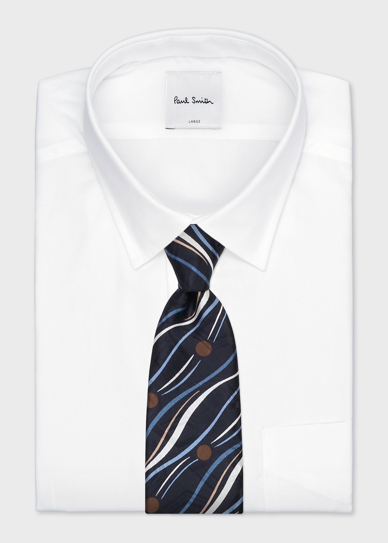 ウェーブストライプ ドット タイ