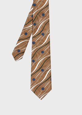 ウェーブストライプ ドット タイ