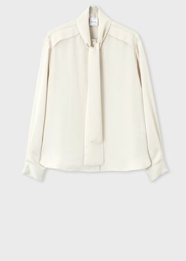 ウィメンズ サテンボウタイ ブラウス