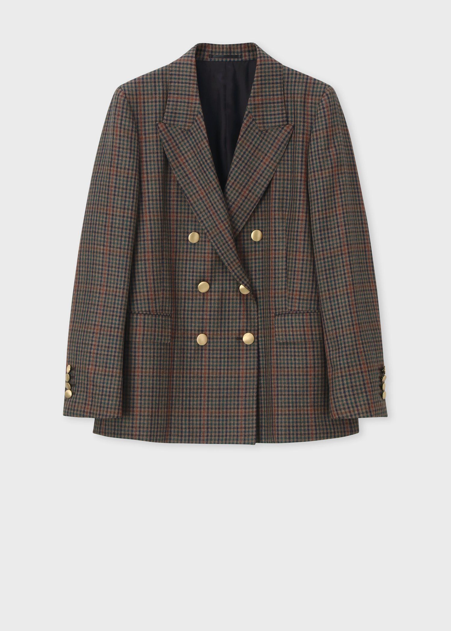 ウィメンズ クラシックガンクラブチェック ダブルジャケット