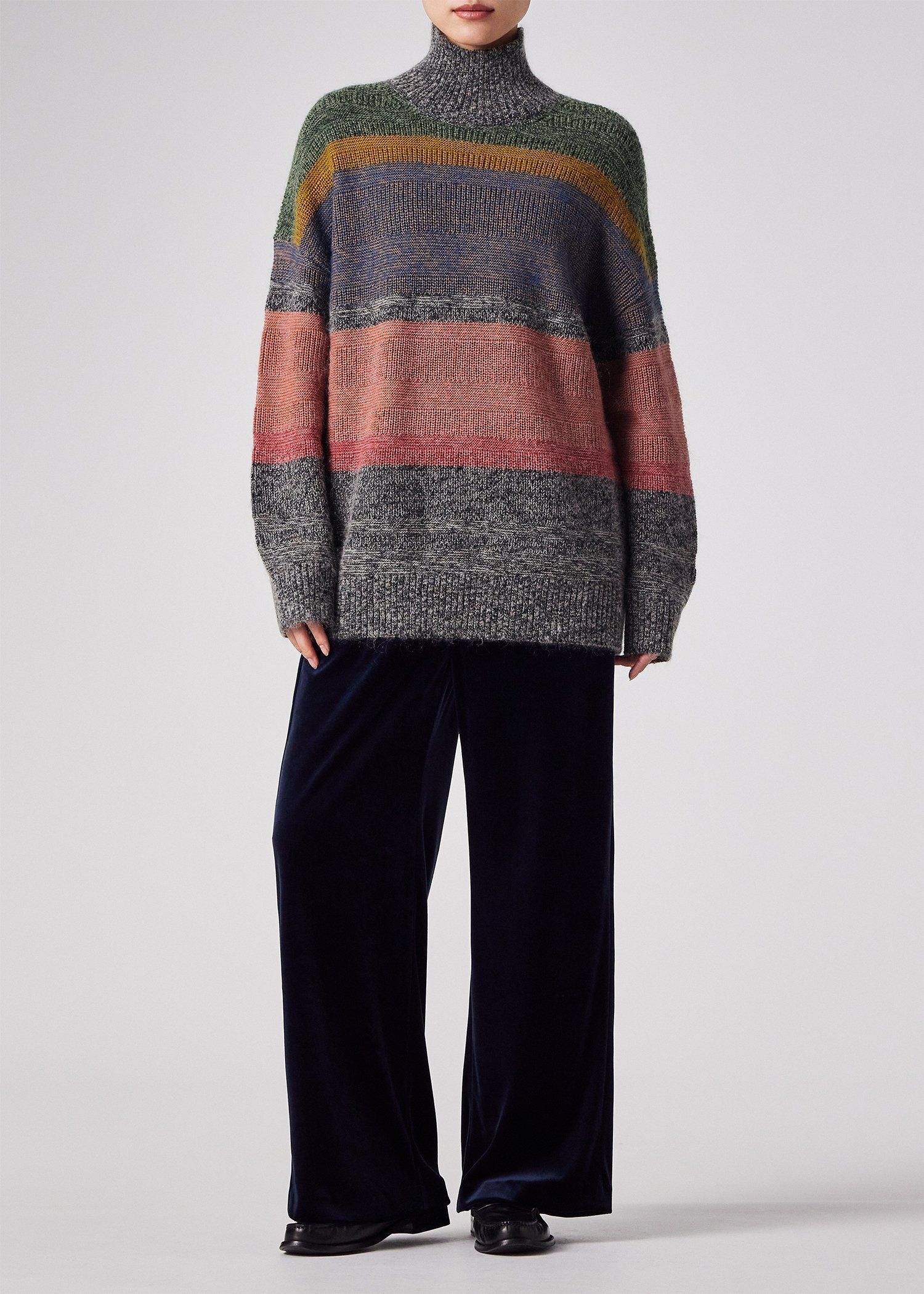 ウィメンズ モヘヤミックス ハイネック ニット