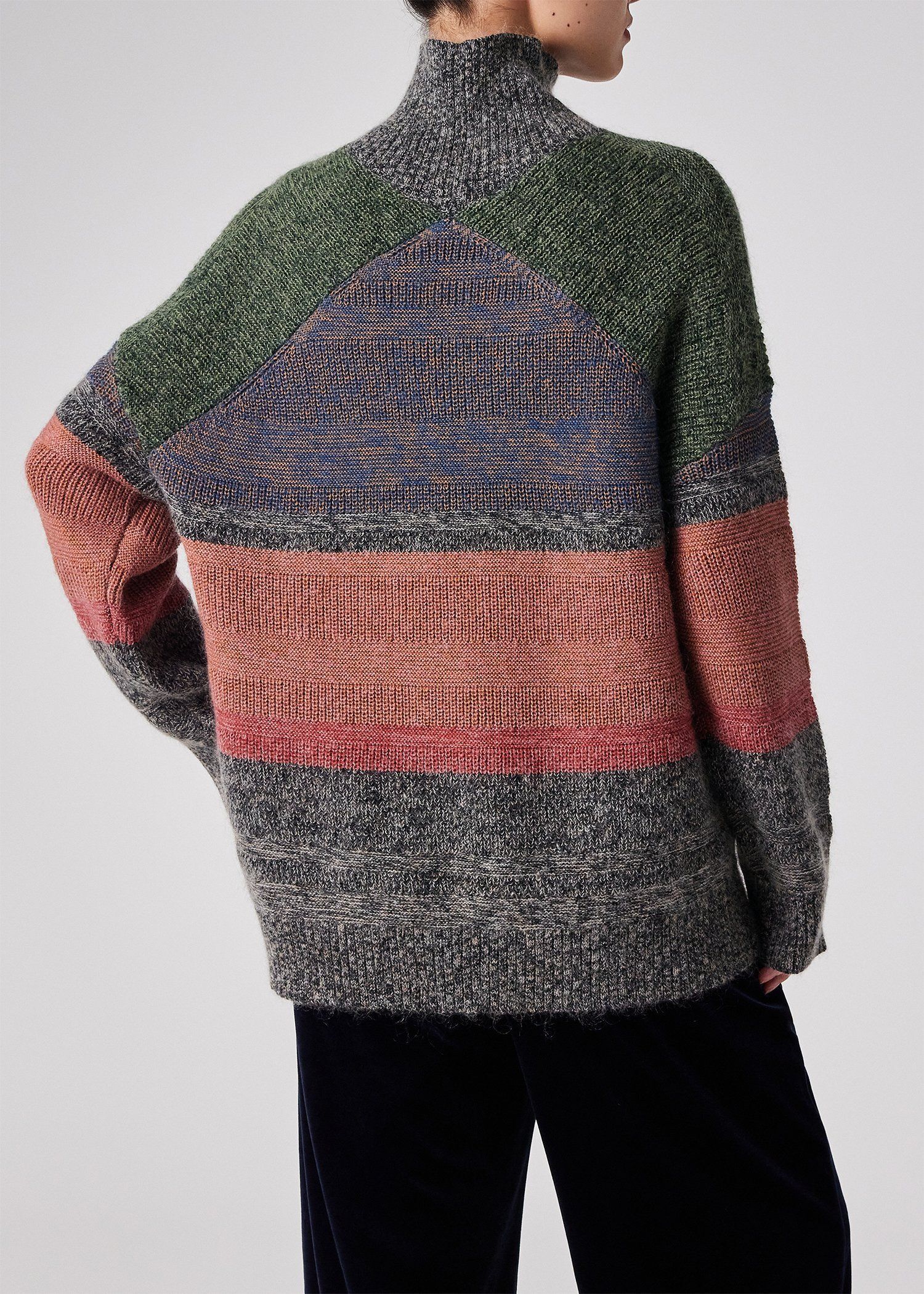 ウィメンズ モヘヤミックス ハイネック ニット