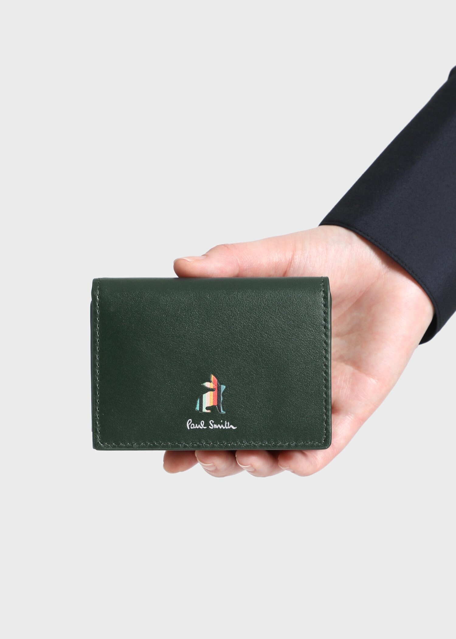 マーケトリーストライプラビット 3つ折り財布