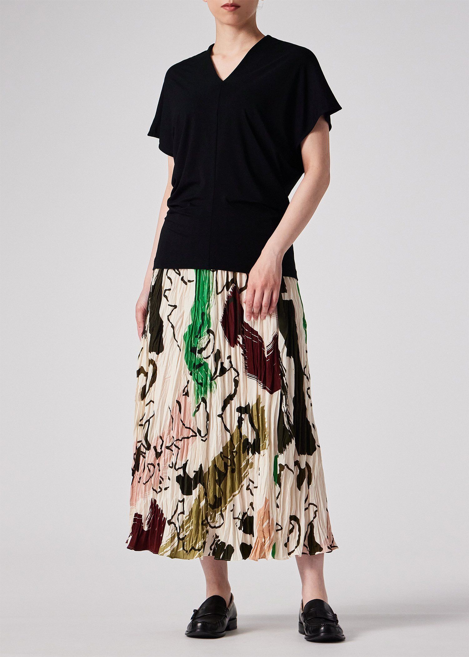 ウィメンズ ベア天竺 Vネックカットソー