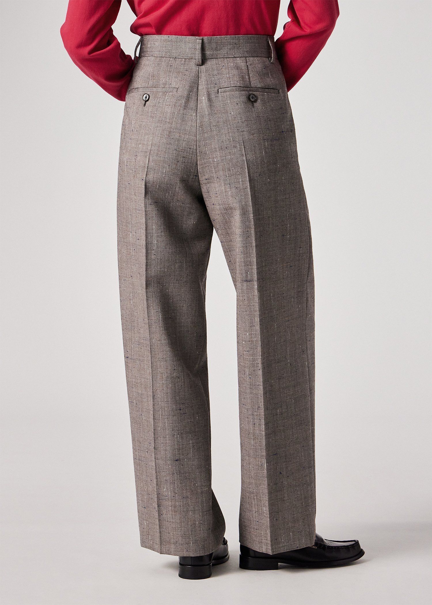 ウィメンズ カラーネップ ワイドパンツ