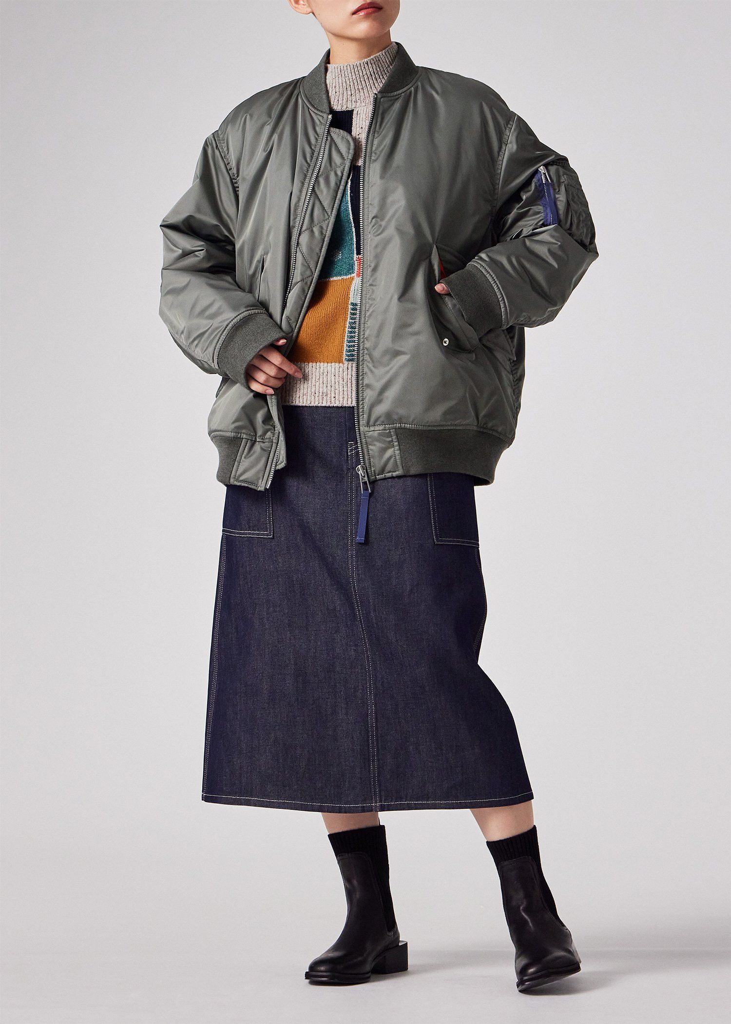 ウィメンズ オーバーサイジング MA-1 ブルゾン