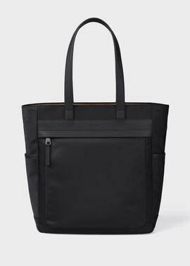 ナイロンブライトストライプトリム トートバッグ