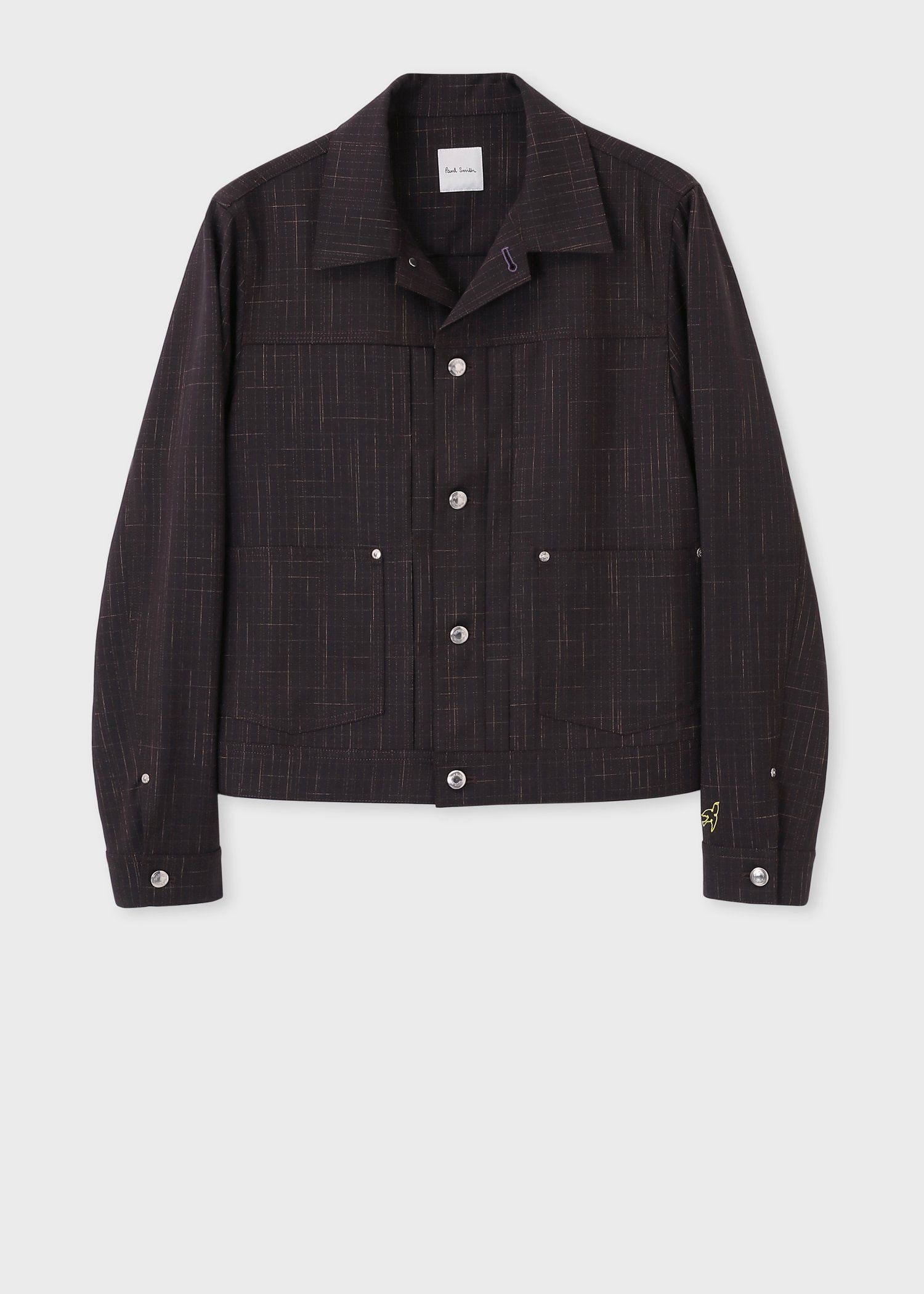 Paul Smith COLLECTION ブラック ショートブルゾン　メンズ ブロークンチェック ショートブルゾン ｜ポール・スミス