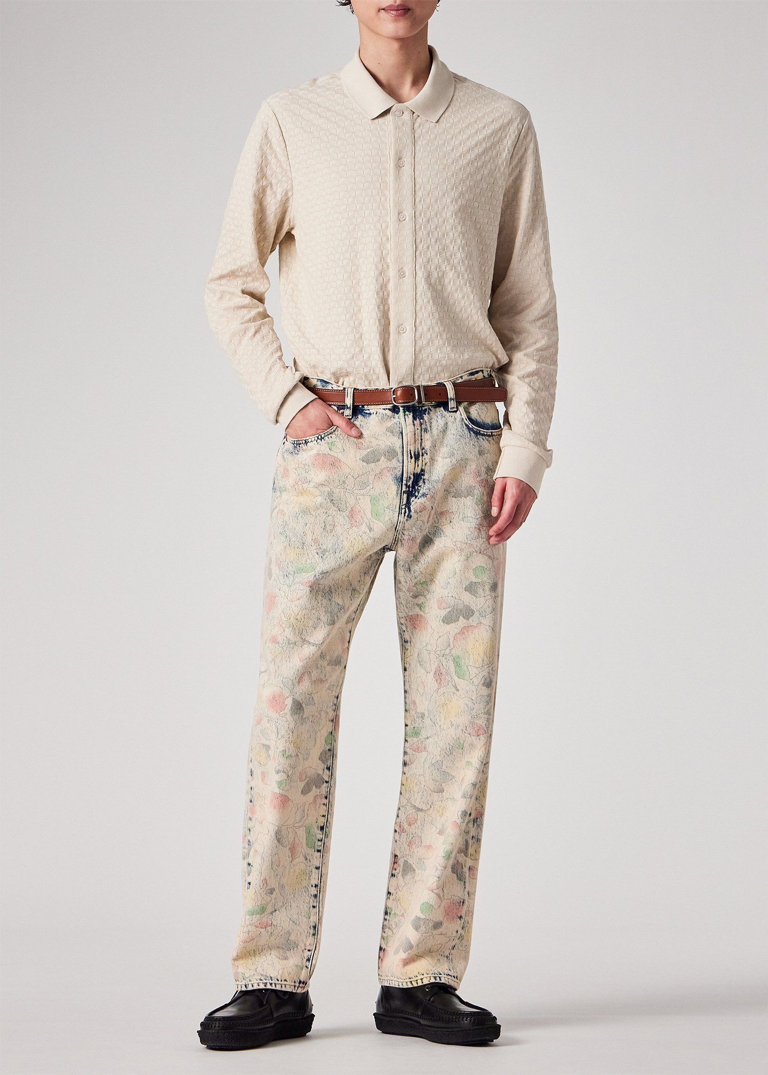 ジャカードパターン カットシャツ