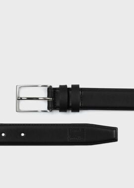 "Cropped Logo" ダブルループ レザーベルト