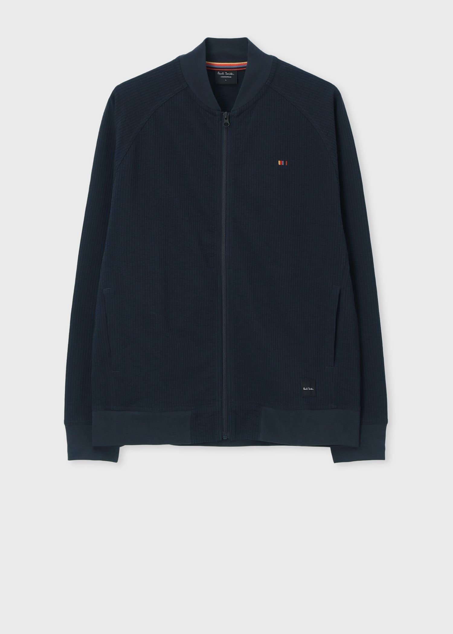 ニットサッカー ジップアップブルゾン