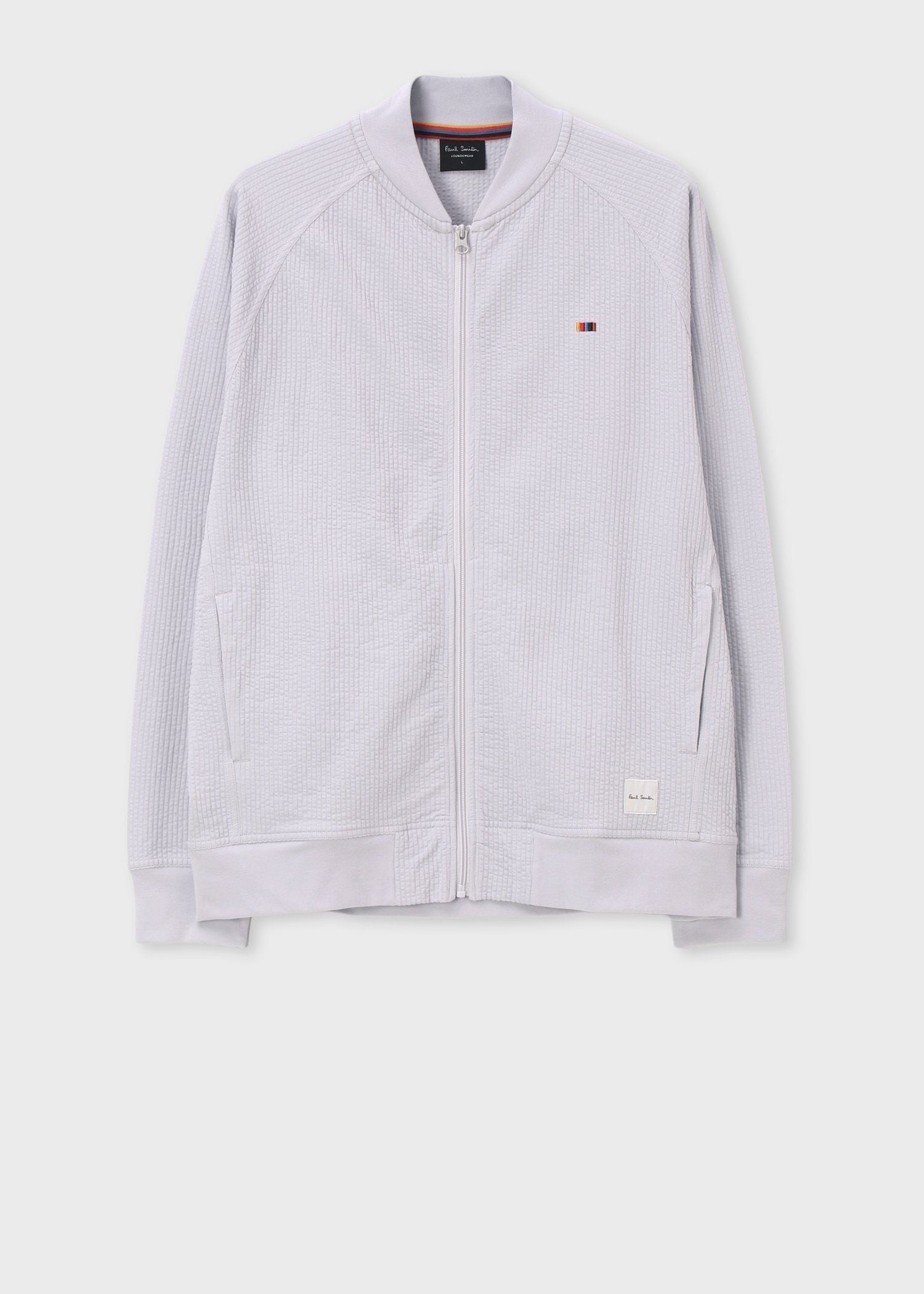 ニットサッカー ジップアップブルゾン