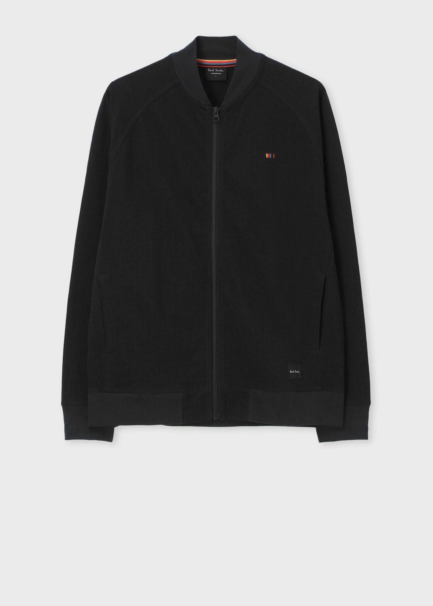 ニットサッカー ジップアップブルゾン