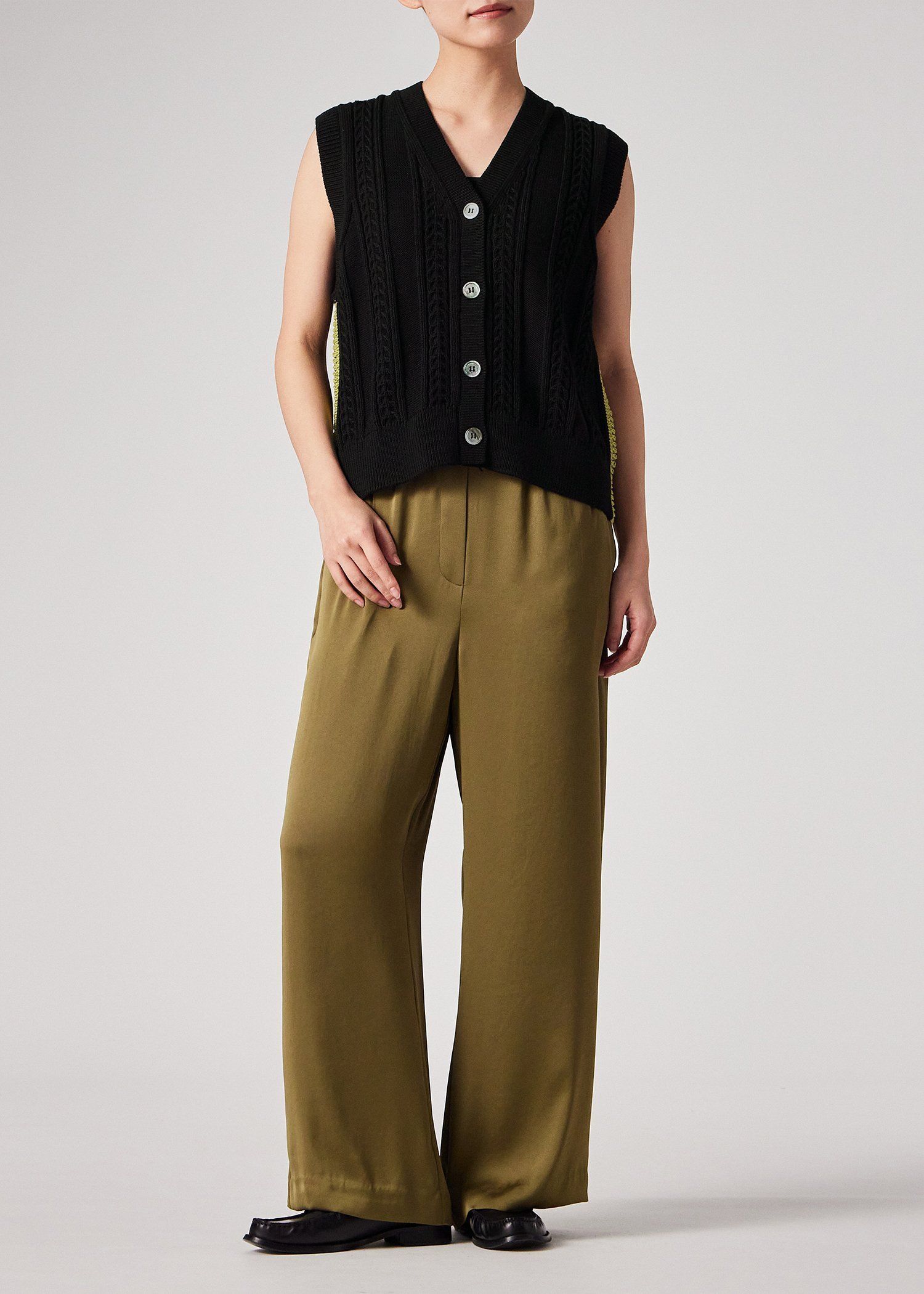 ウィメンズ ミックスパターン ニットベスト