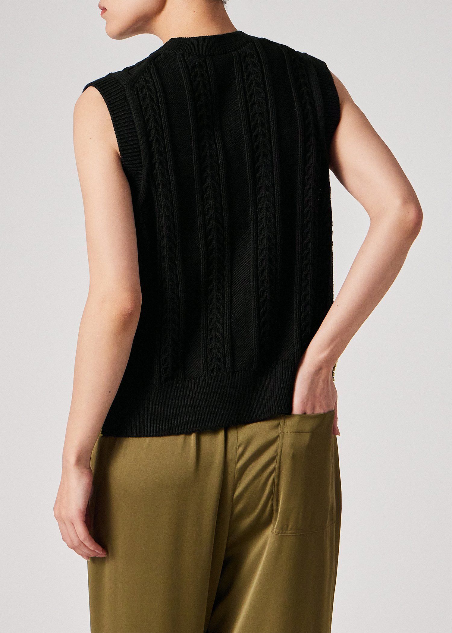 ウィメンズ ミックスパターン ニットベスト