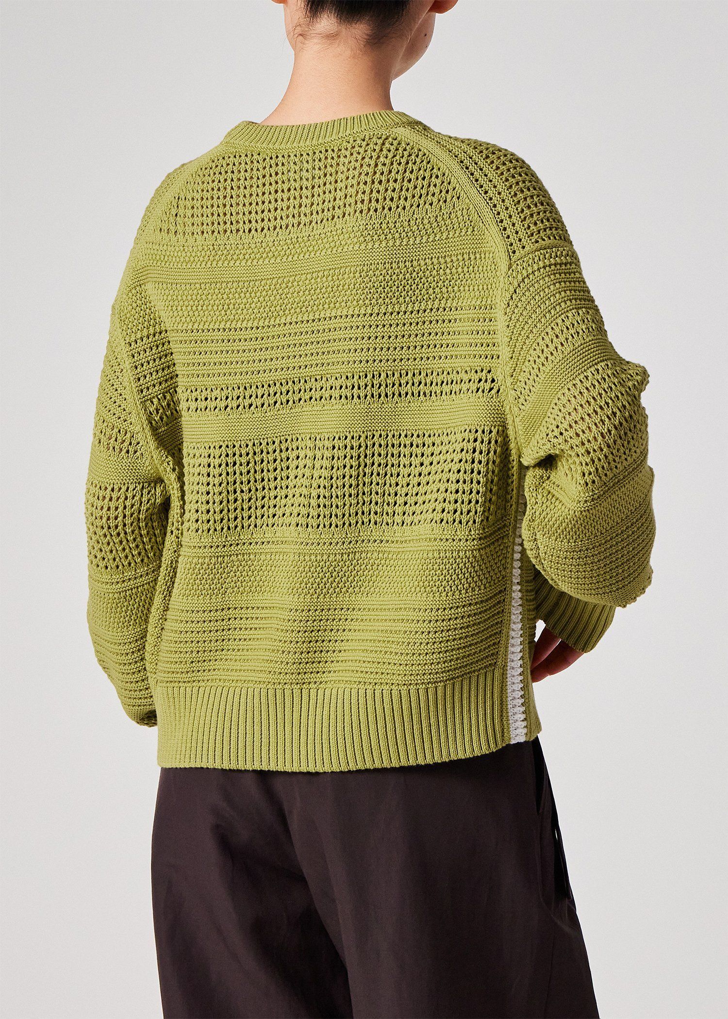 ウィメンズ ミックスパターン クルーネックニット