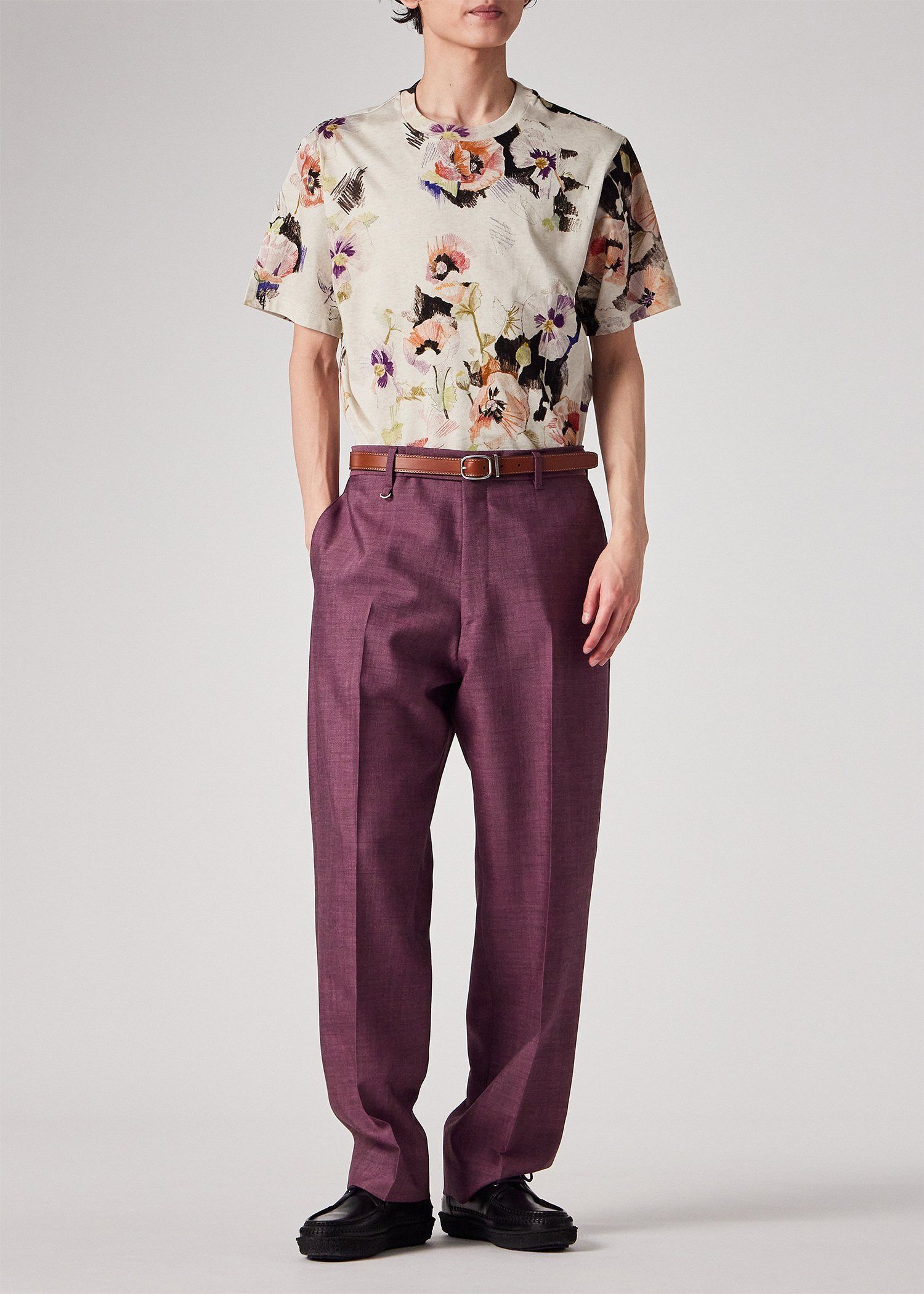 "Flower Collage" 半袖Tシャツ