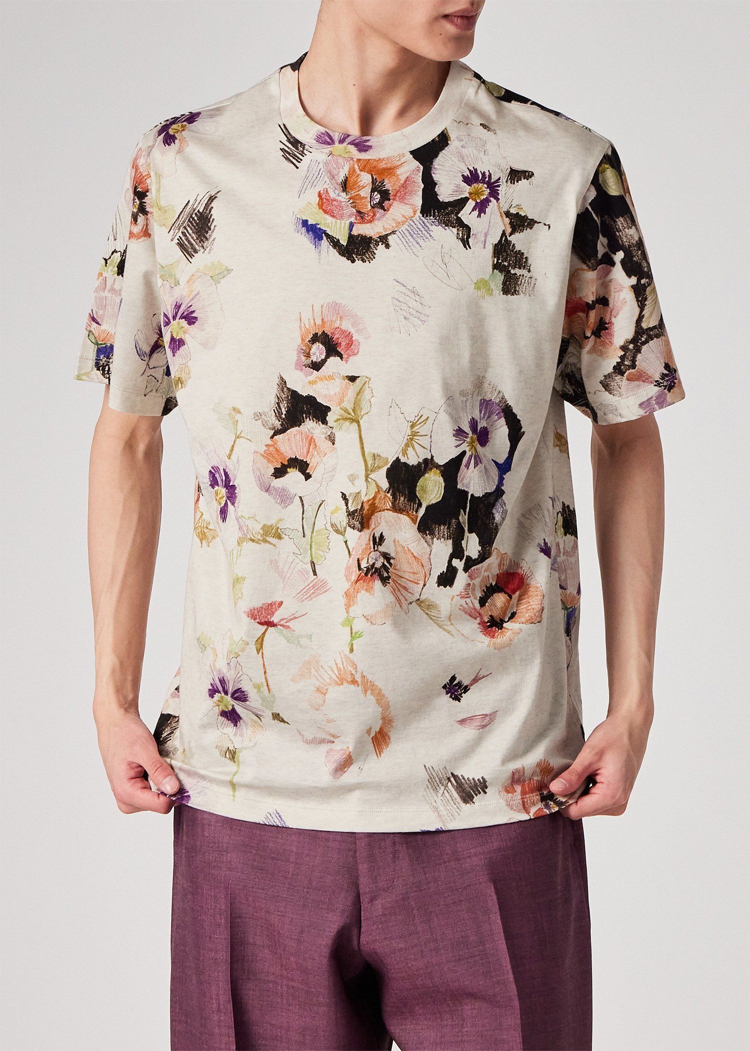 "Flower Collage" 半袖Tシャツ