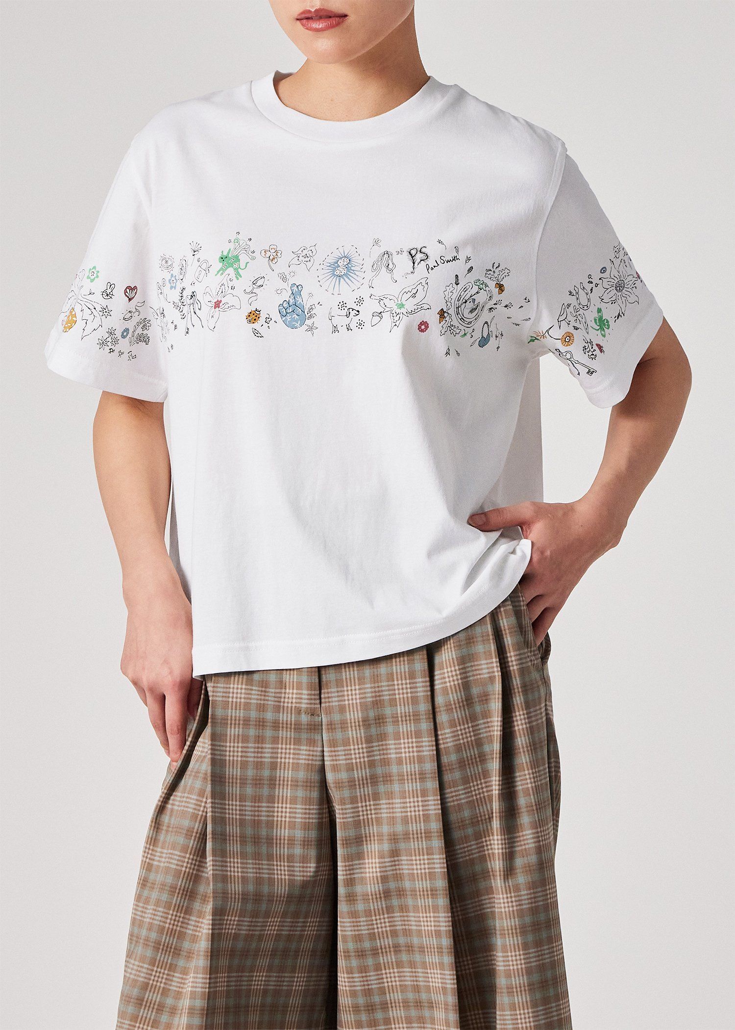 ウィメンズ "Doodle Art" 半袖Tシャツ