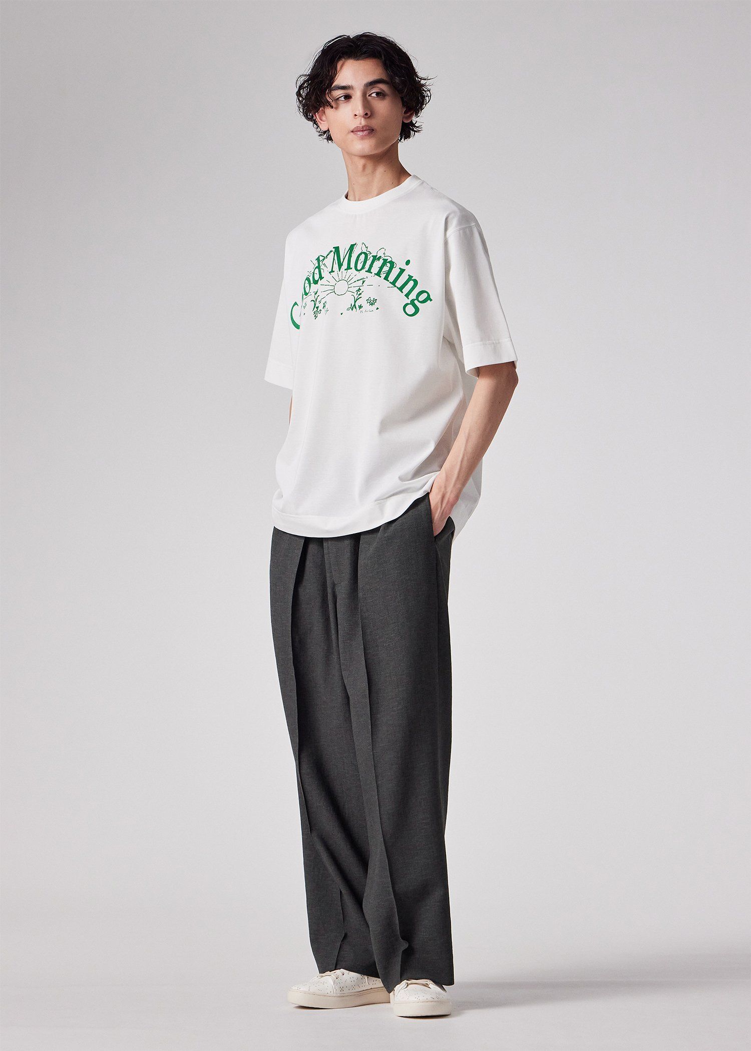 RIRANCHA（R） タックワイドパンツ