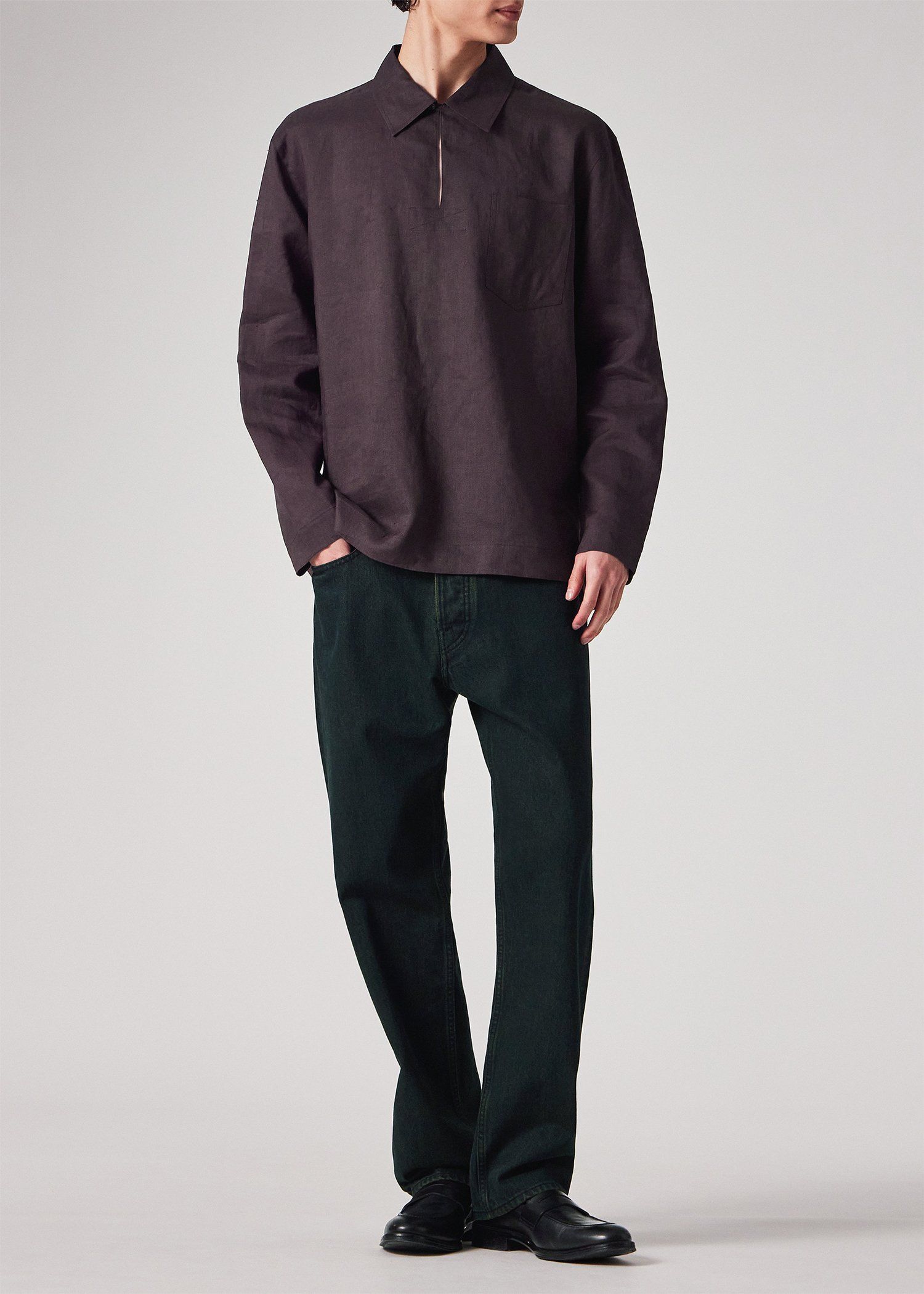 スキッパー プルオーバーシャツ