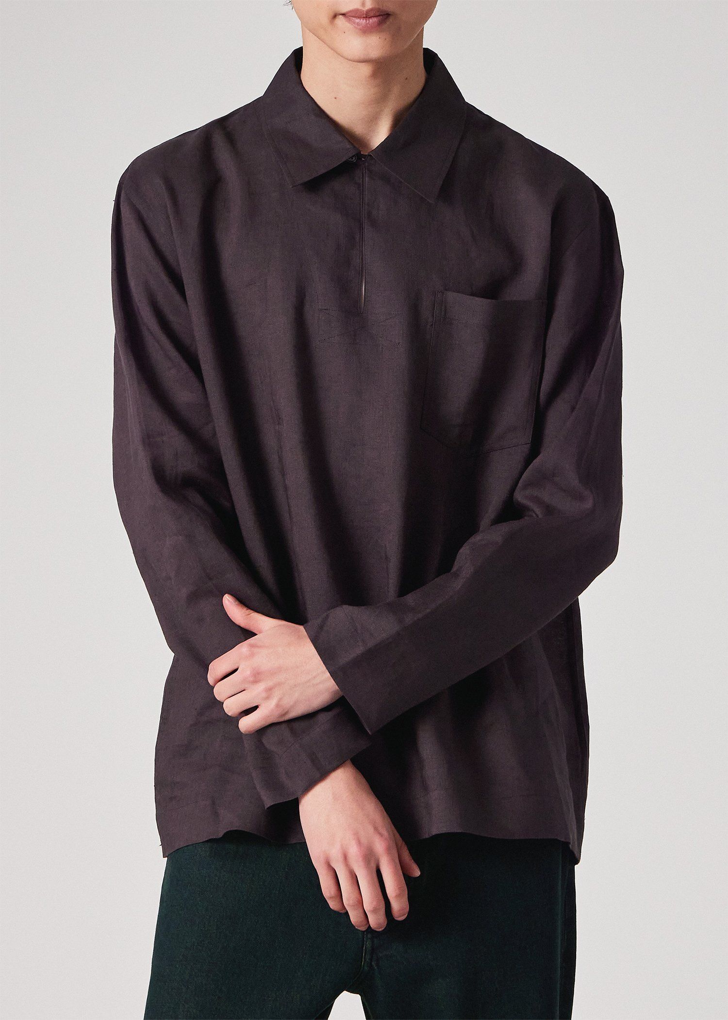 スキッパー プルオーバーシャツ