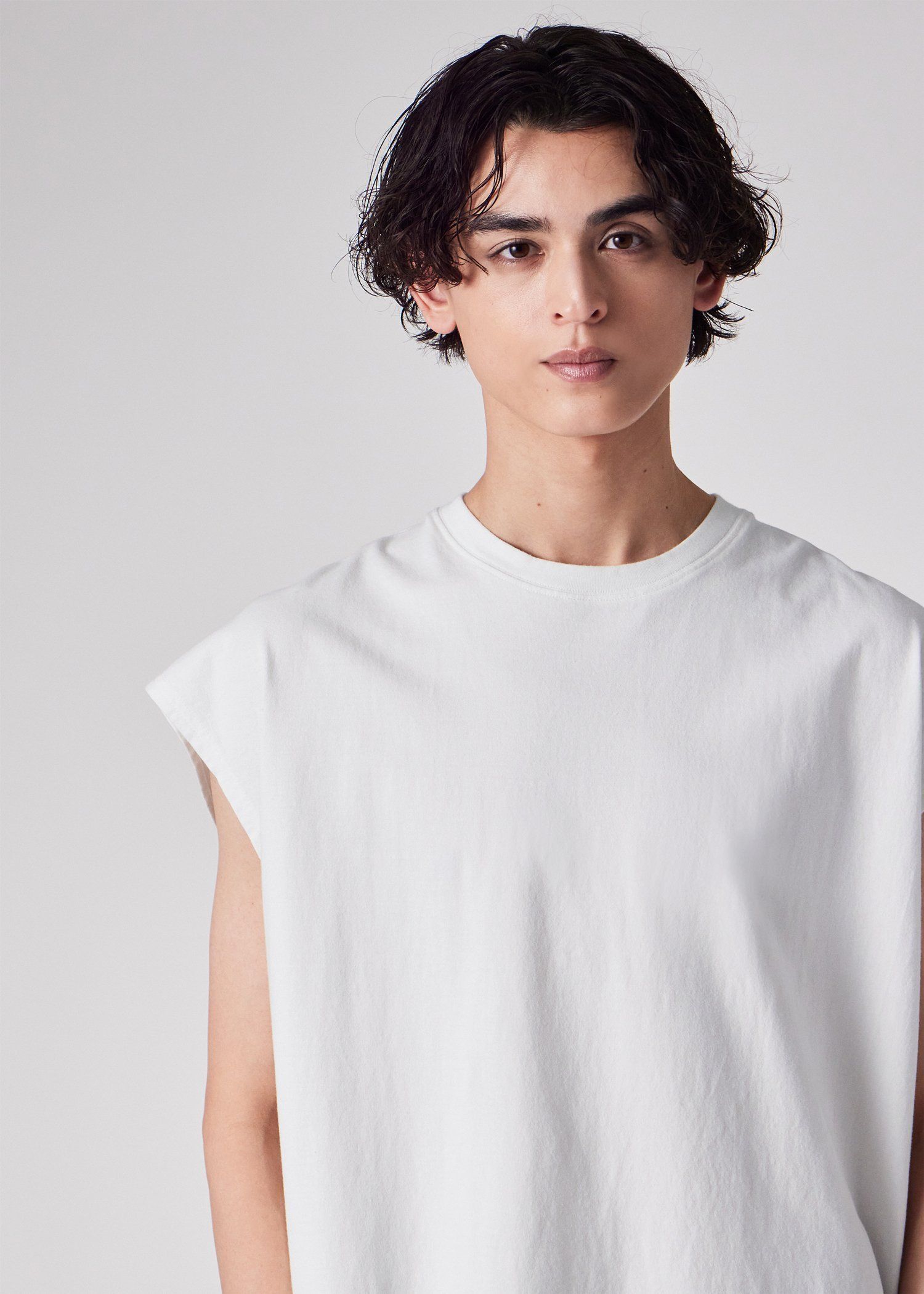 ヴィンテージライク ノースリーブＴシャツ