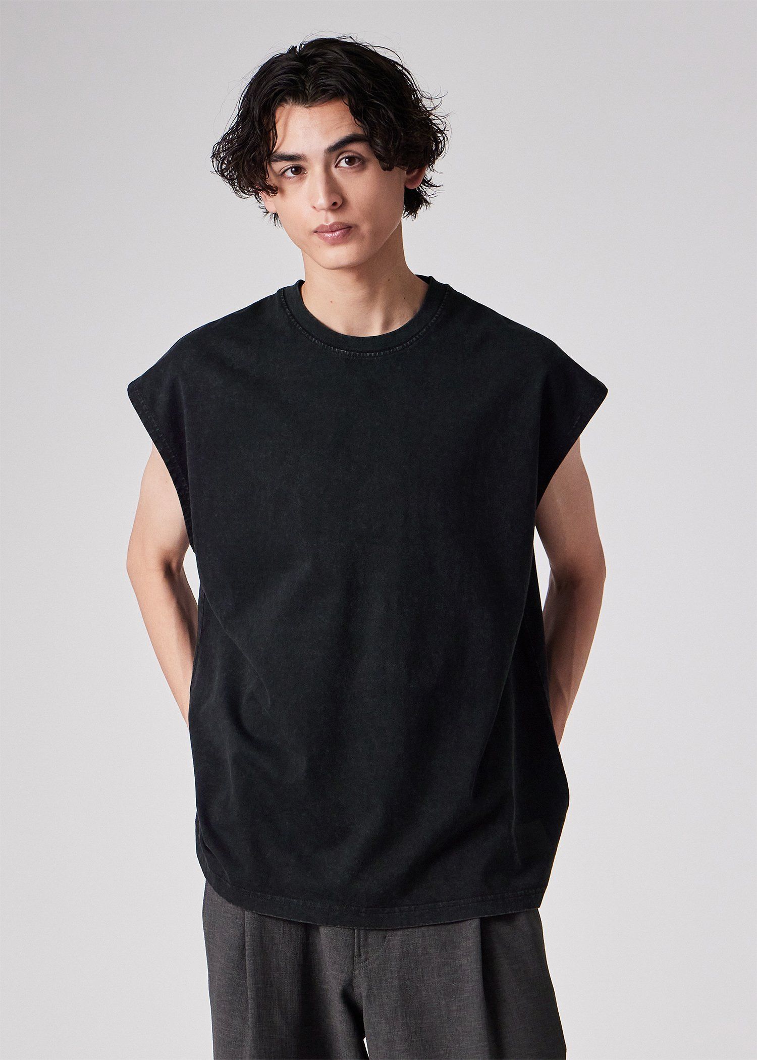 ヴィンテージライク ノースリーブＴシャツ