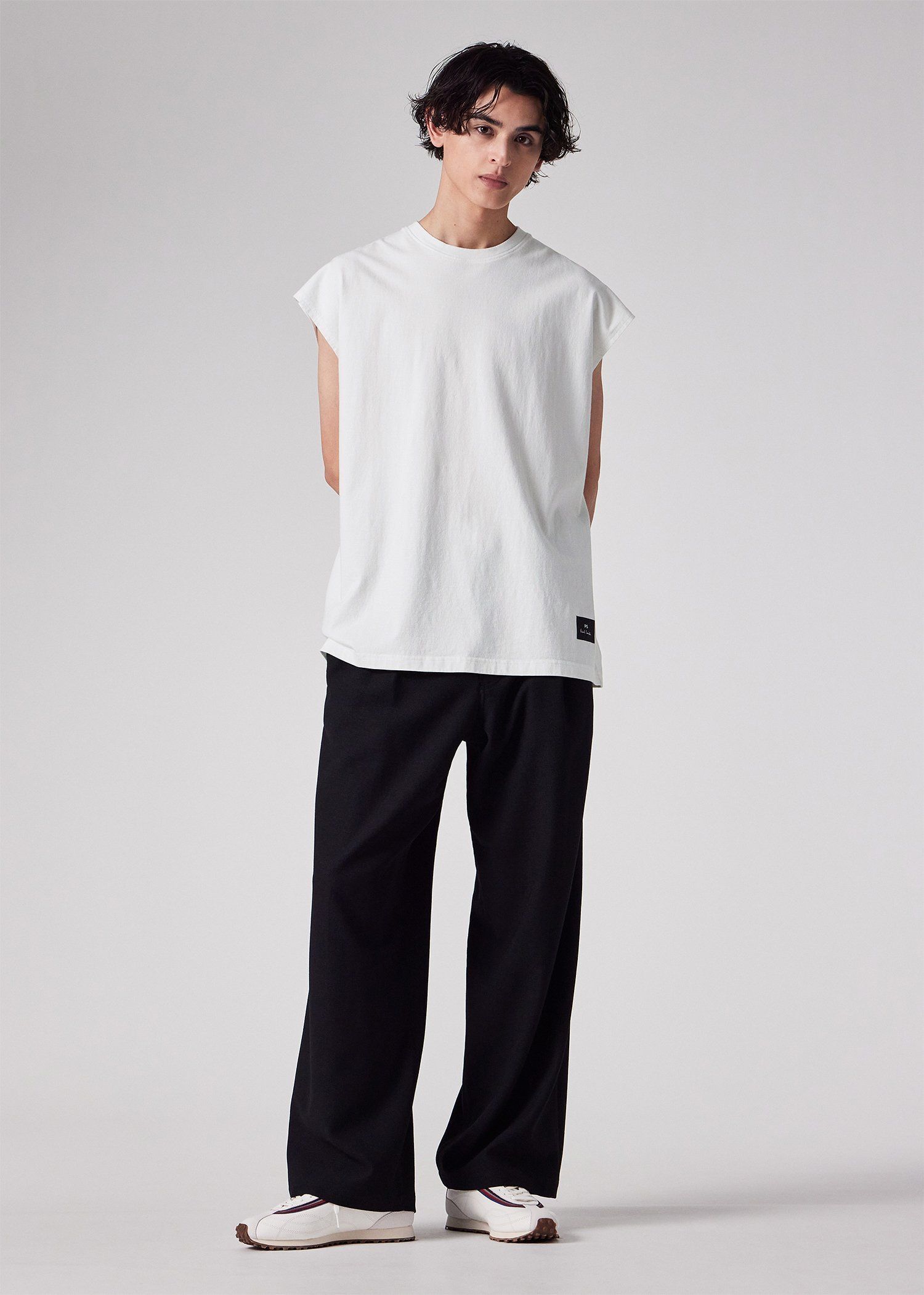 ヴィンテージライク ノースリーブＴシャツ