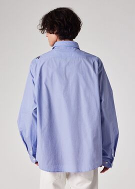 Barbour x ポールスミス　フライフィッシング刺繍 長袖シャツ Paul Smith Loves Barbour 