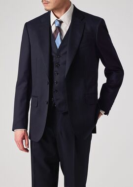 美品★ポールスミスコレクション　ネイビー　スーツ　Мサイズ　ターンナップスリーブ Paul Smith ポールスミス スーツ セットアップ ネイビー 【公式通販】