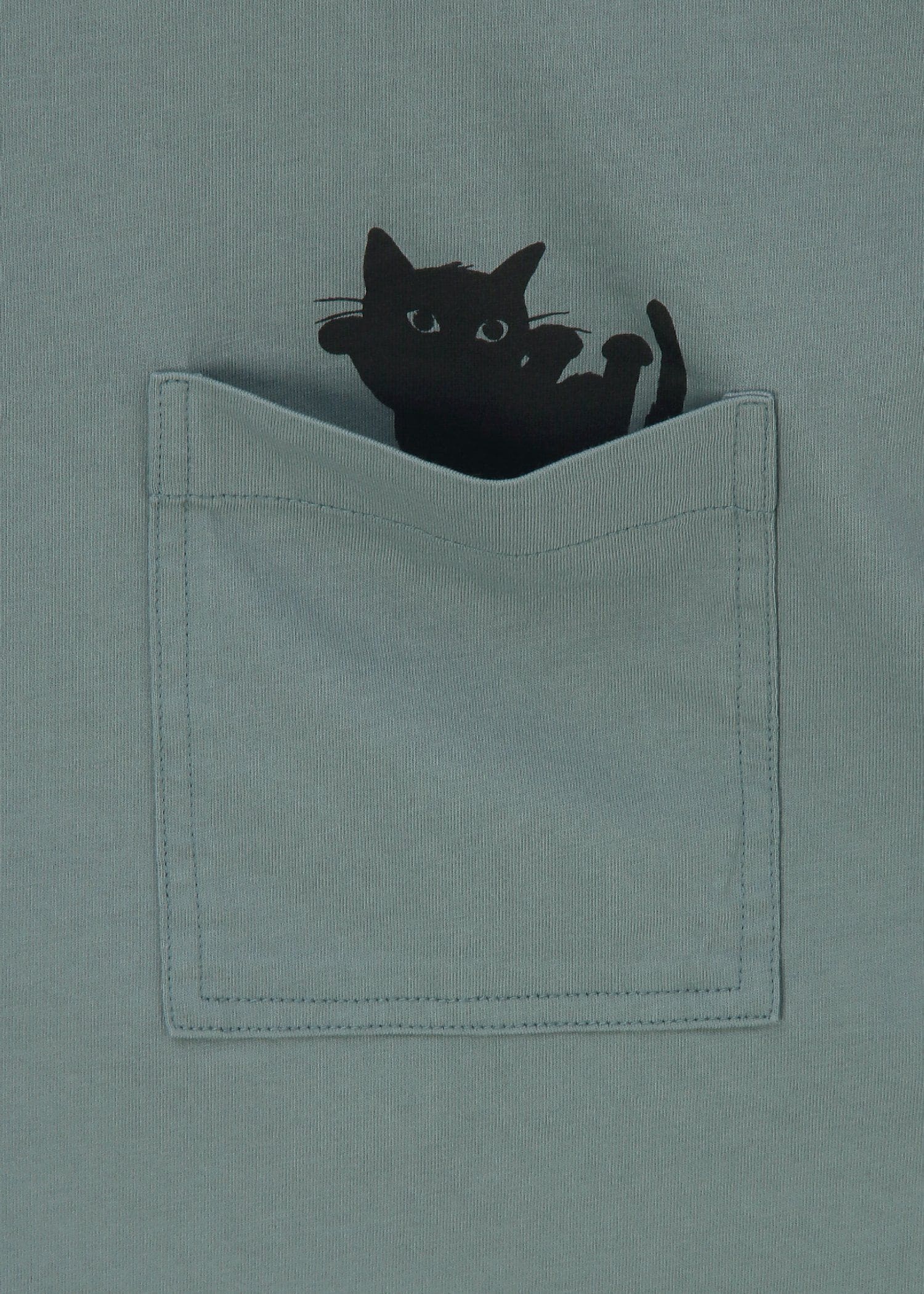 ウィメンズ キャットプリント 半袖Tシャツ
