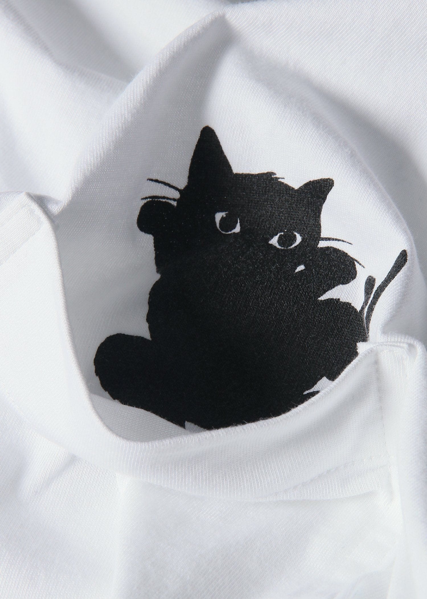 ウィメンズ キャットプリント 半袖Tシャツ