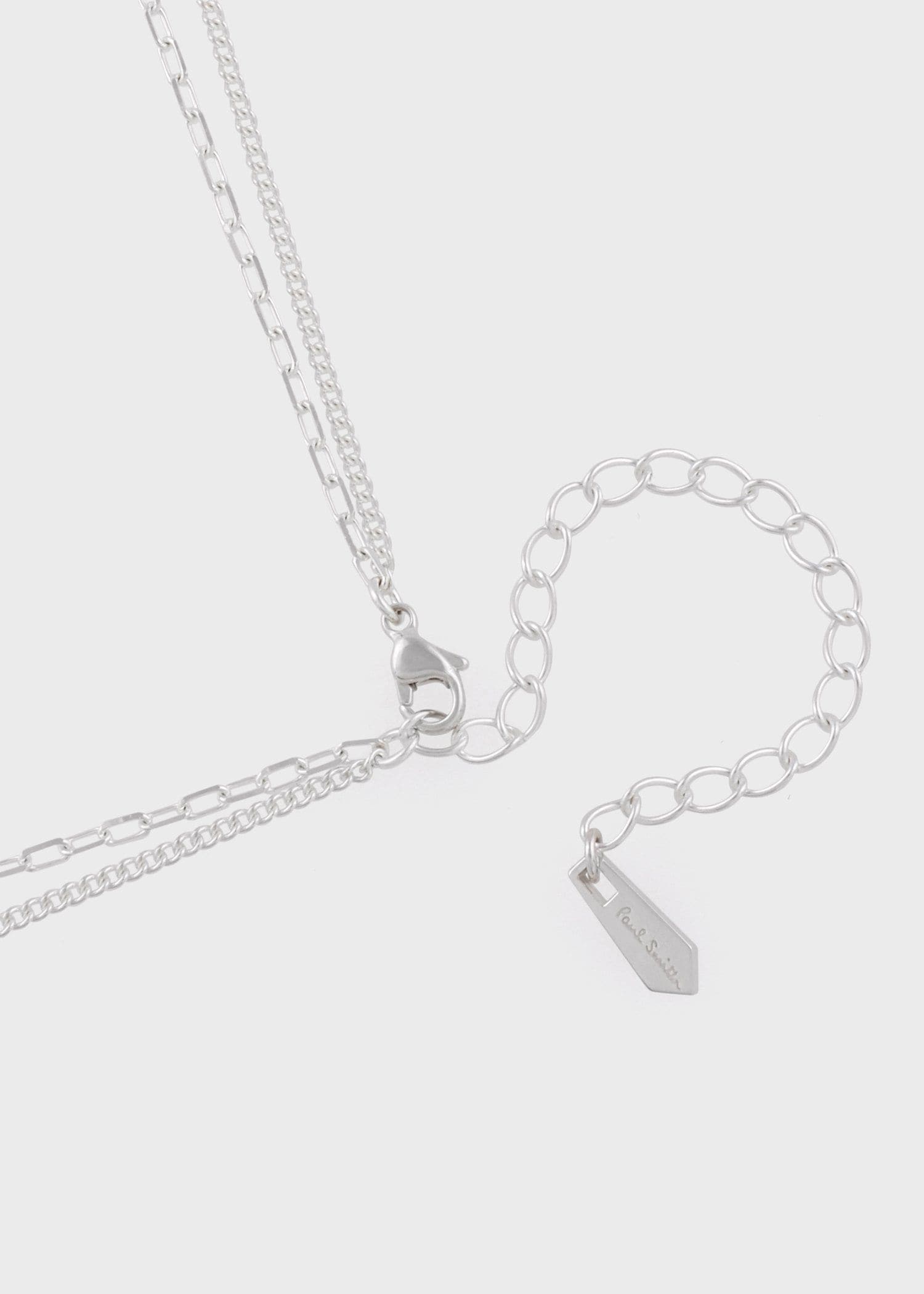 ラルビカイト Tバー ダブルチェーン ネックレス