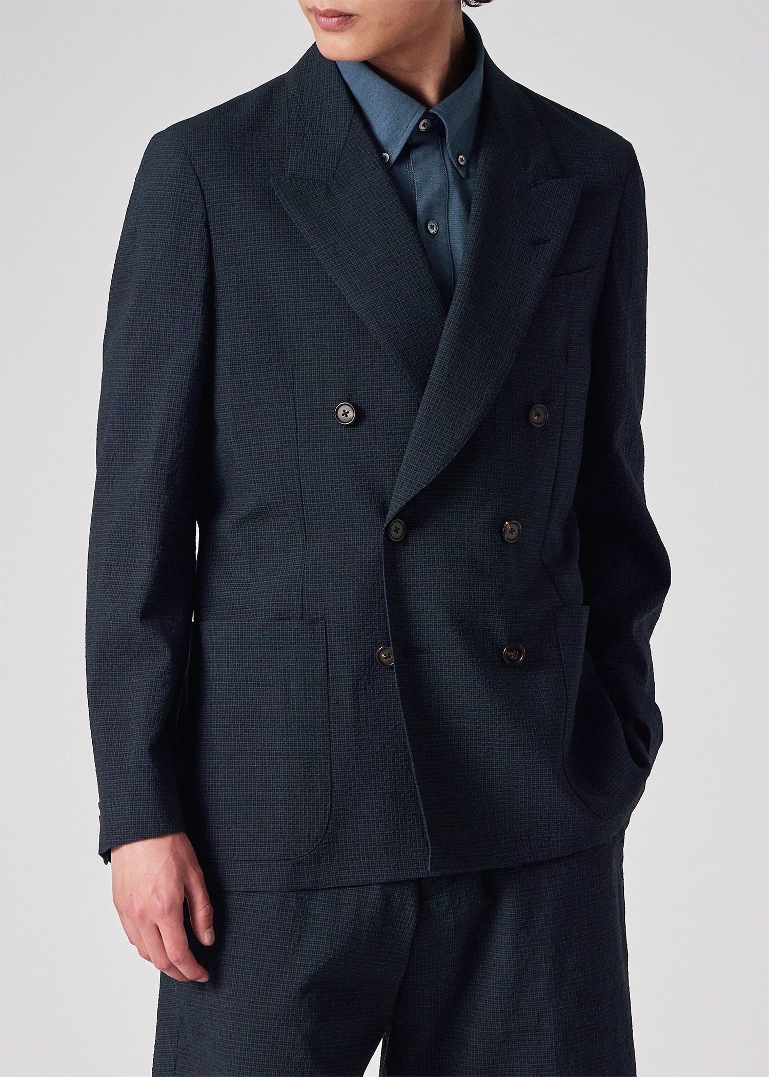 ウールシアサッカー ダブル6B ジャケット