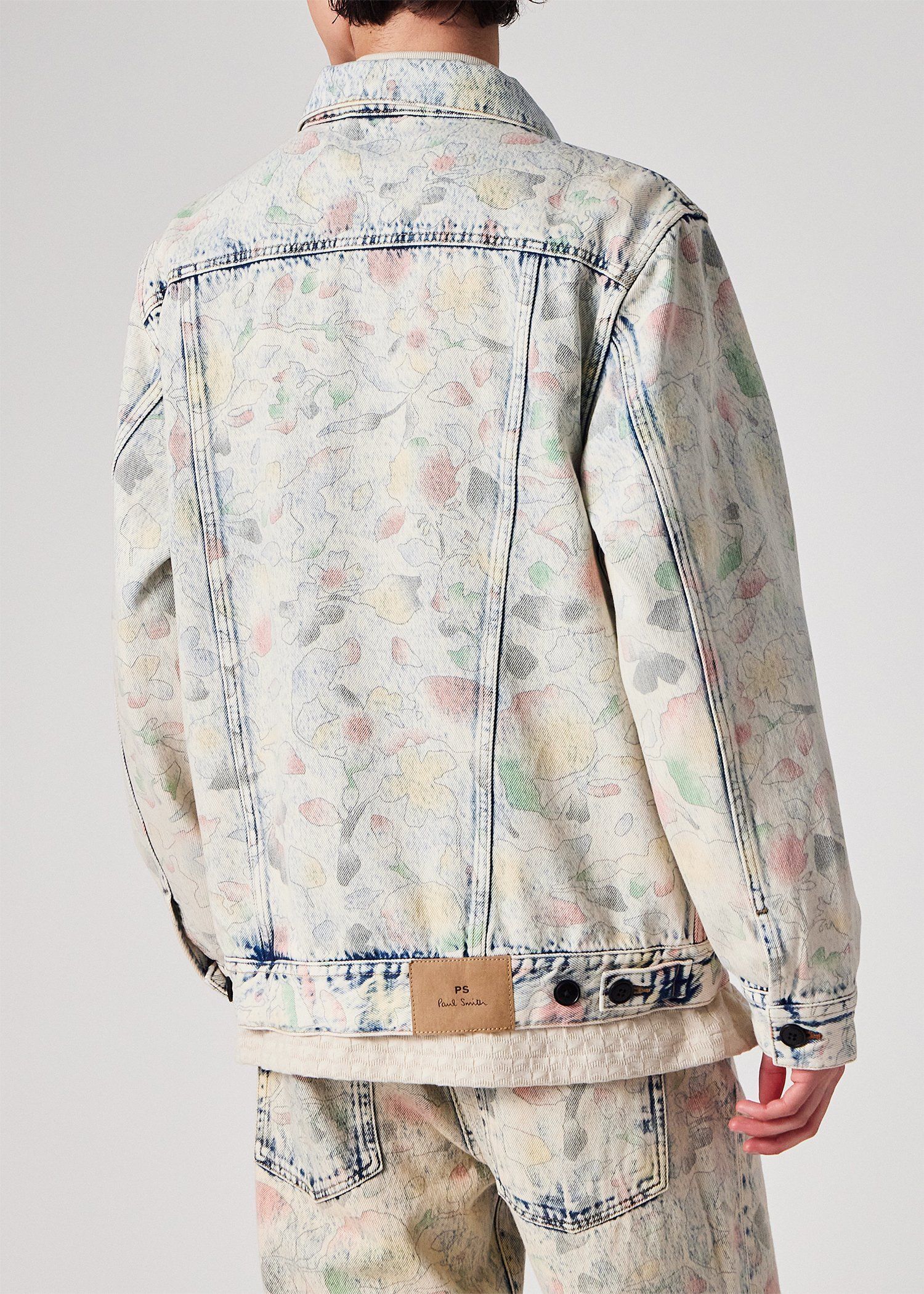 "Bleach Denim Floral" デニムジャケット