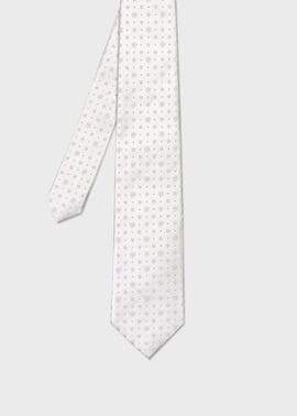 シルバーペイズリー タイ