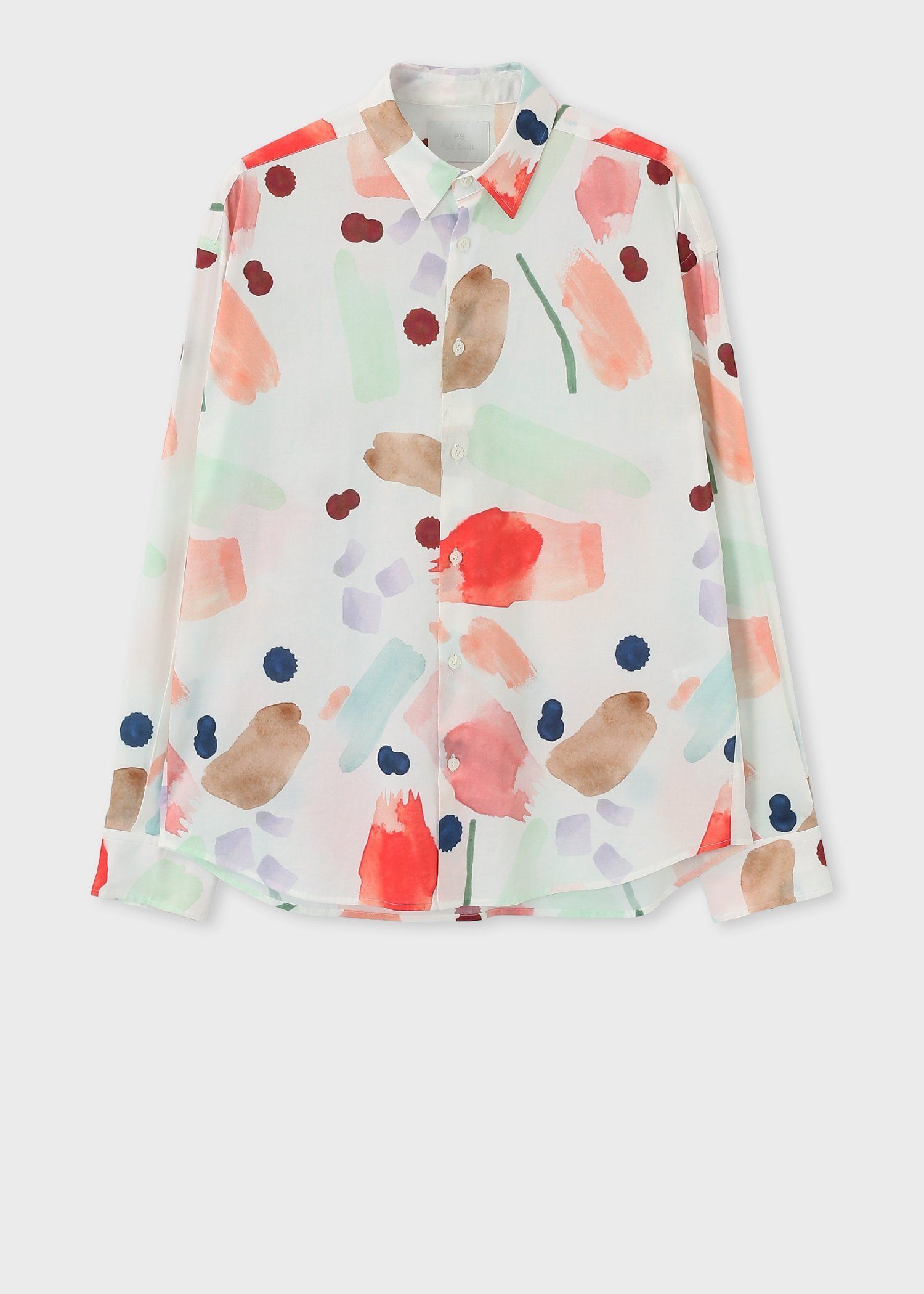 ニュアンスフローラル プリントシャツ