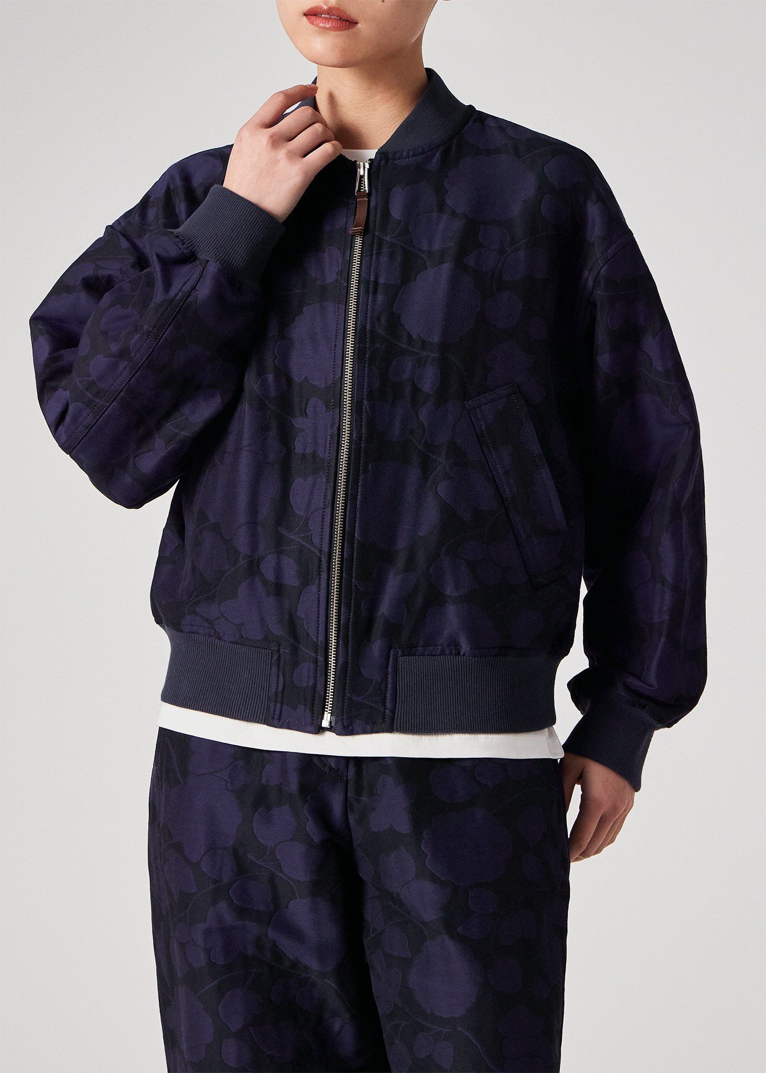 ウィメンズ "Perforated Floral" ジャカード ブルゾン 