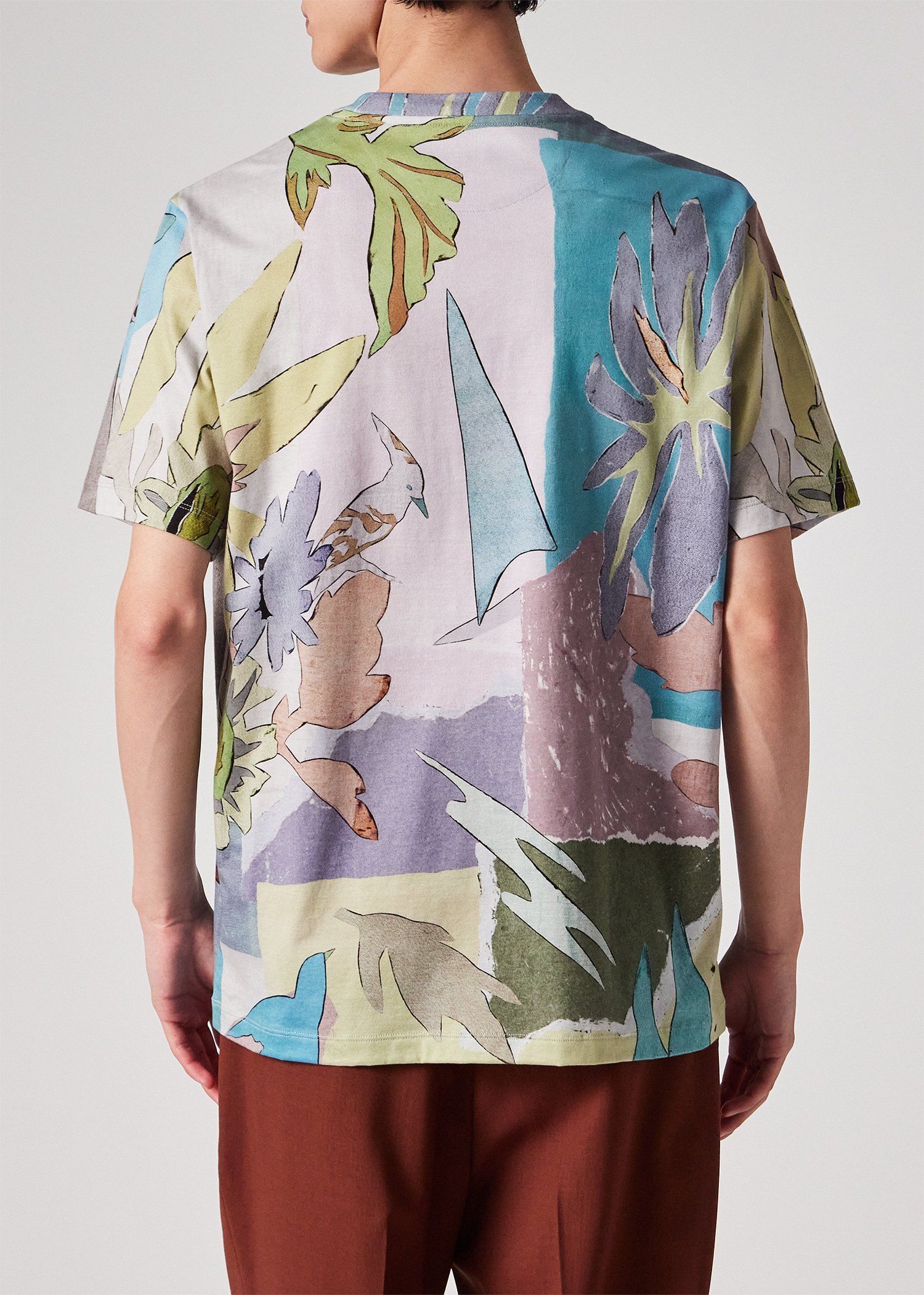 "River Collage" プリント 半袖Tシャツ