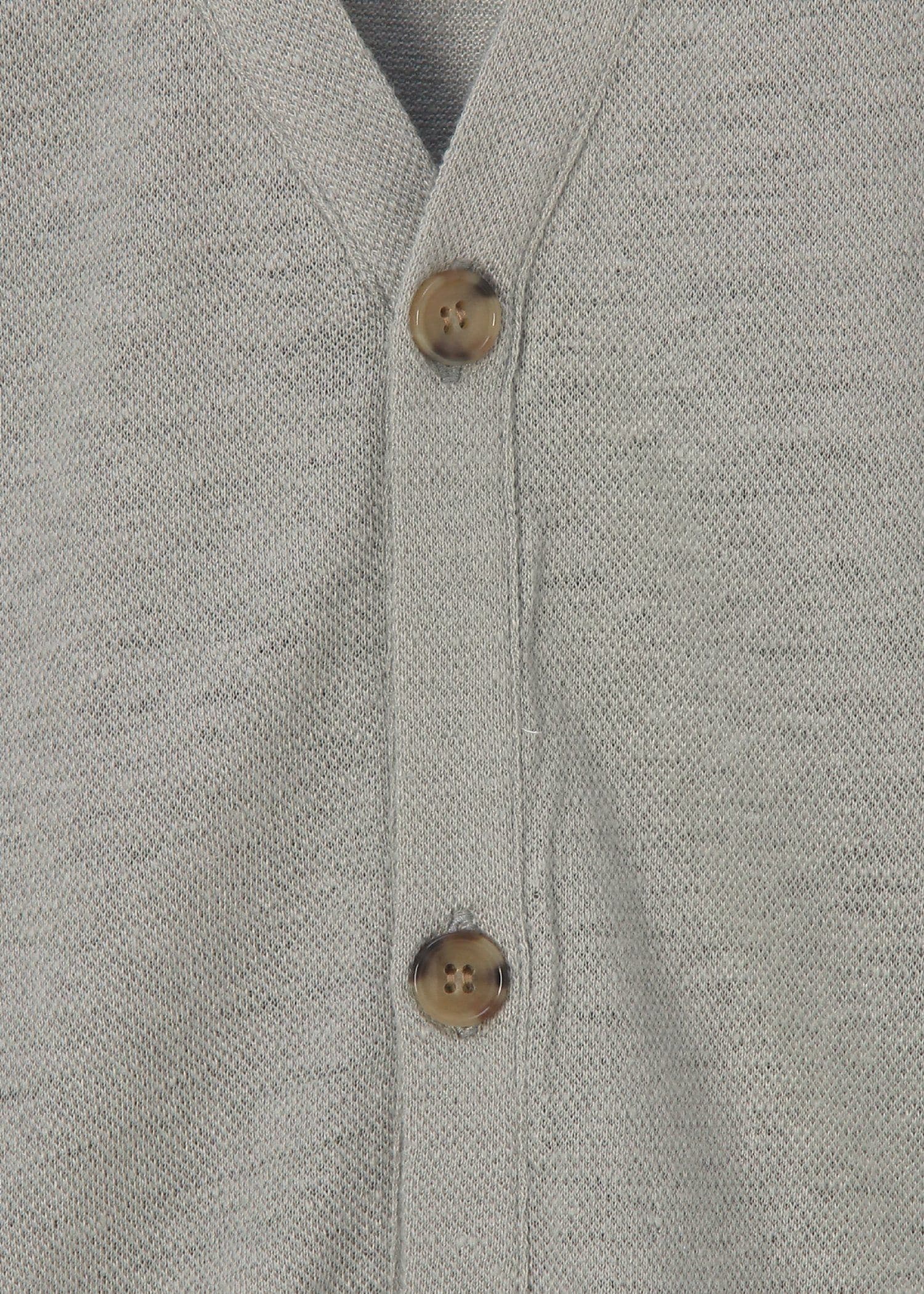 カラーリネン 鹿の子 カーディガン