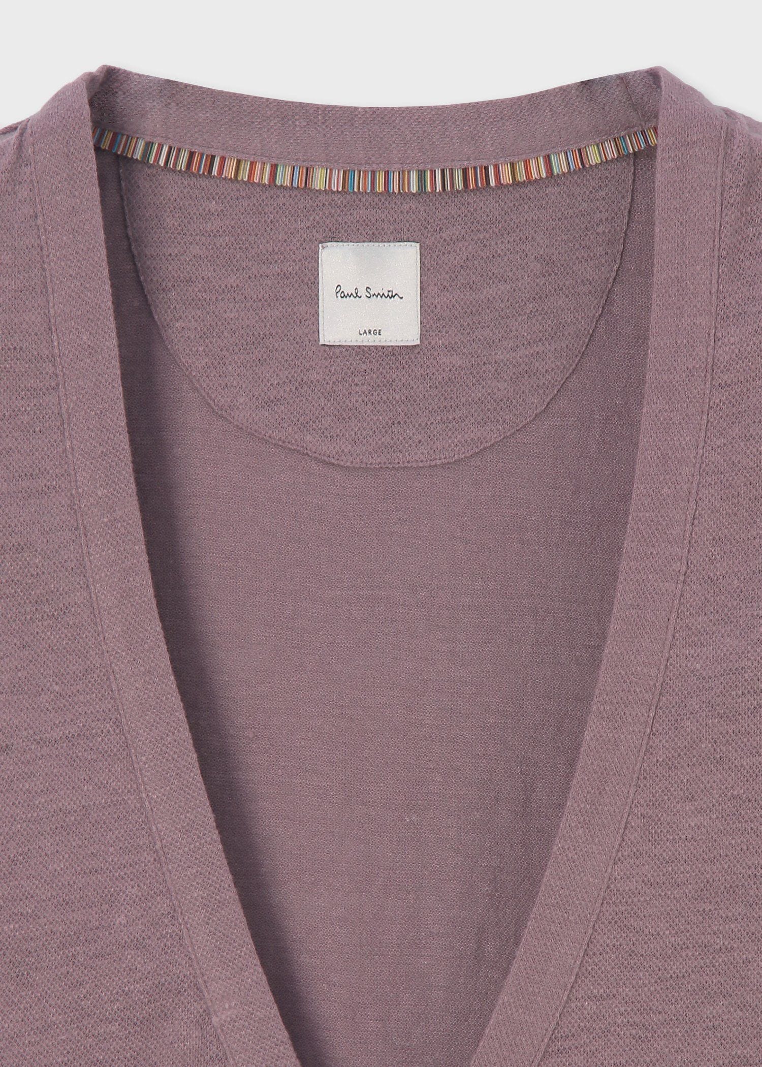 カラーリネン 鹿の子 カーディガン