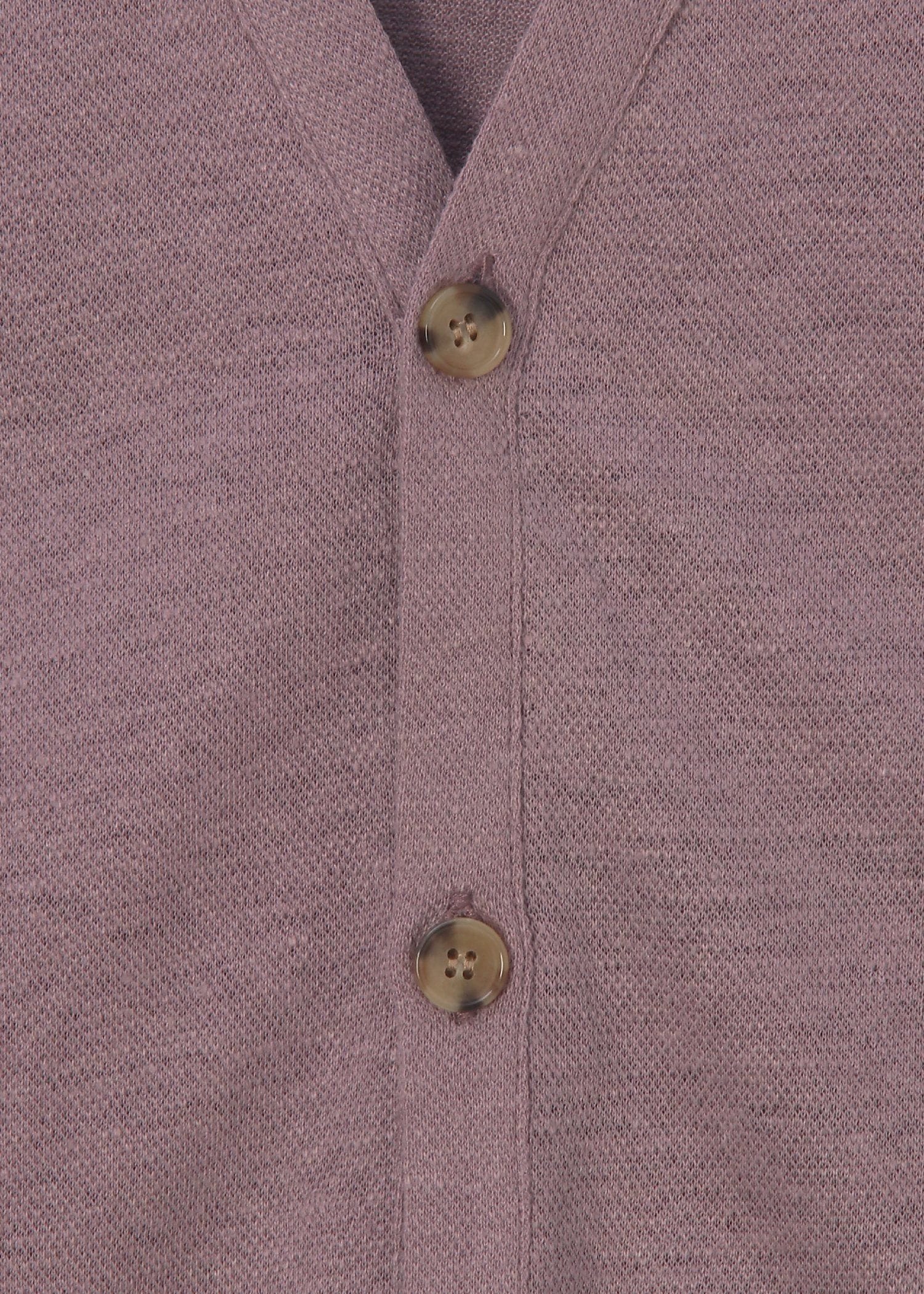 カラーリネン 鹿の子 カーディガン